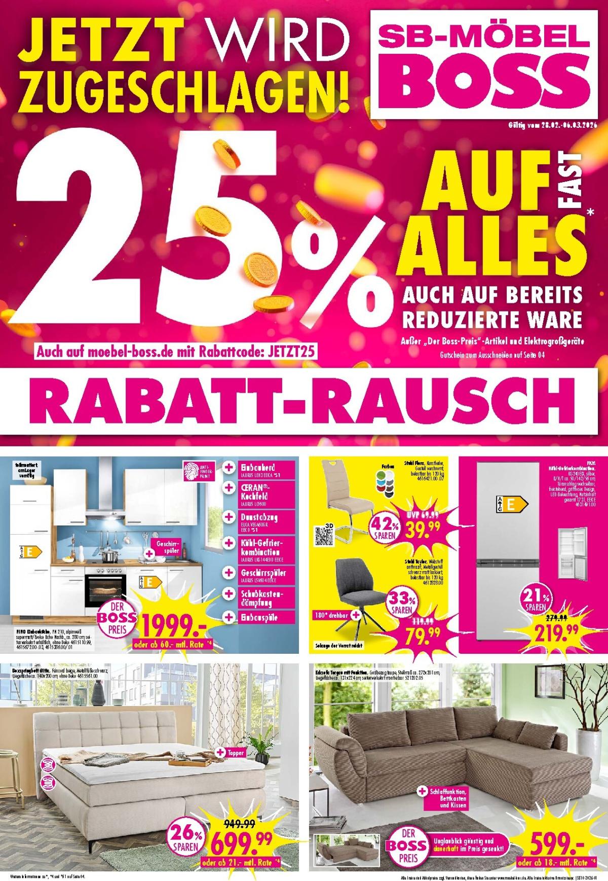SB Möbel BOSS-Prospekt gültig vom 28.02.2026 bis 06.03.2026