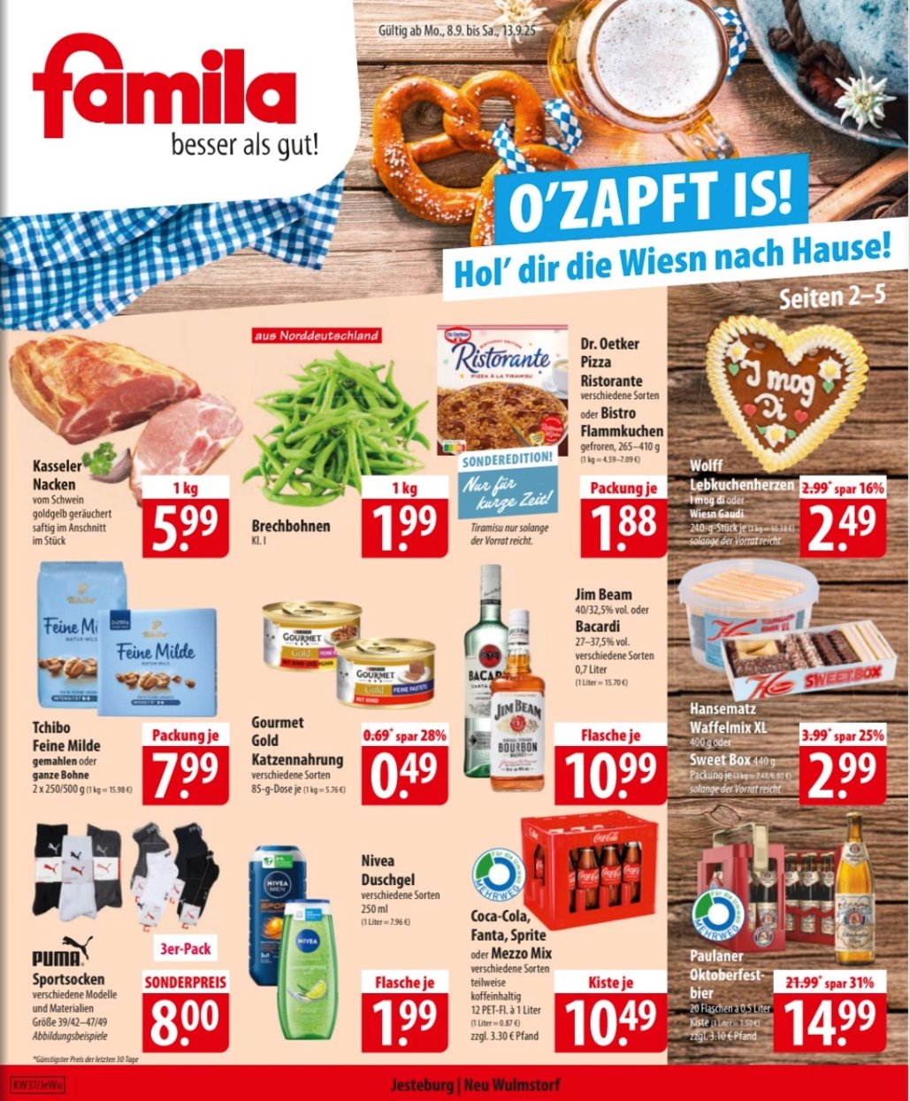 Famila Nordost-Prospekt gültig vom 08.09. bis 13.09.