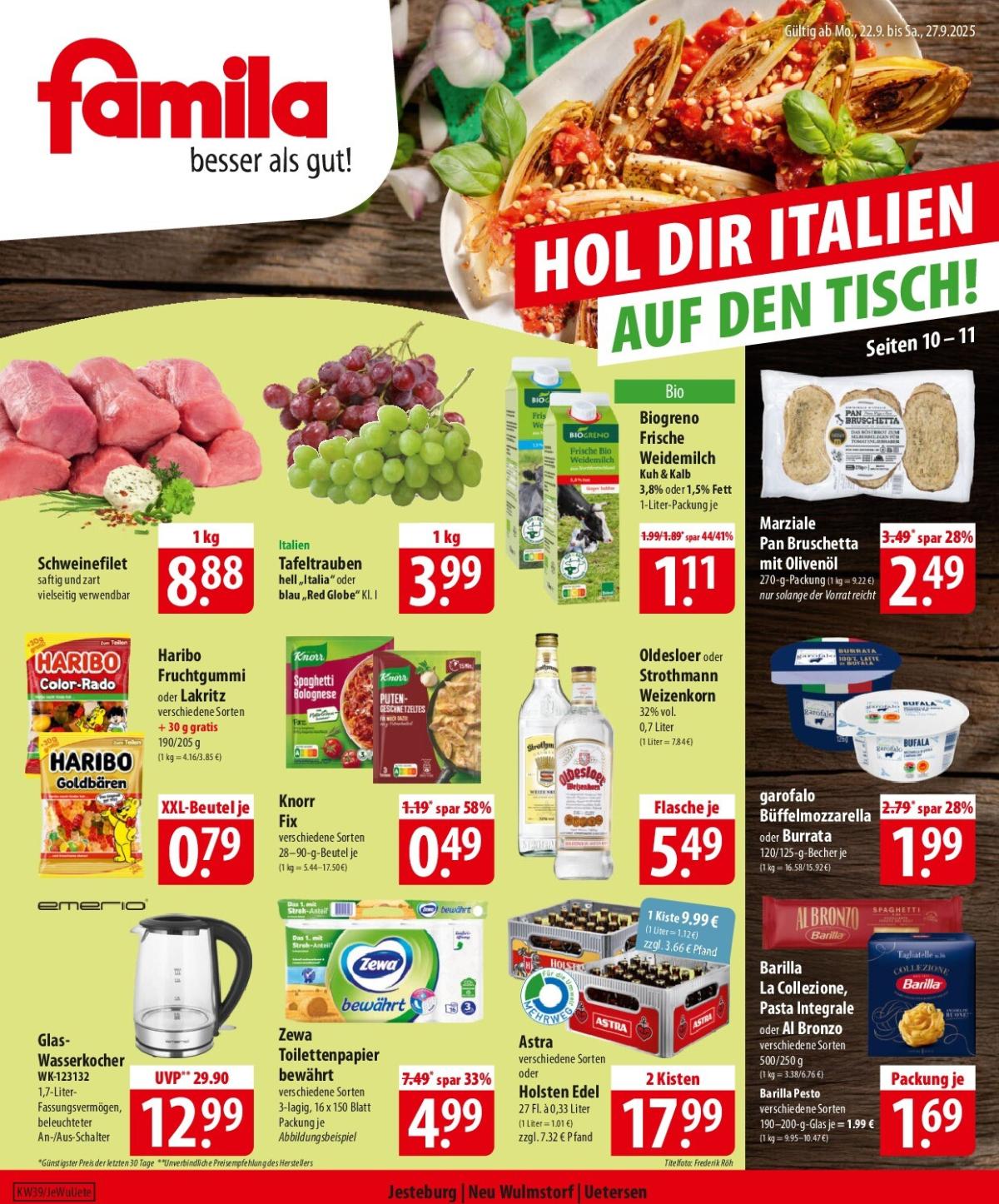Famila Nordost-Prospekt gültig vom 22.09. bis 27.09.