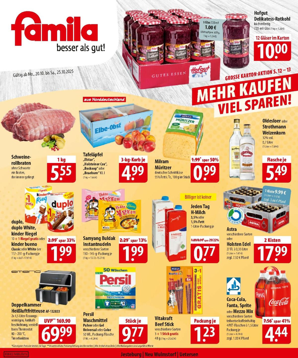 Famila Nordost-Prospekt gültig vom 20.10. bis 25.10.