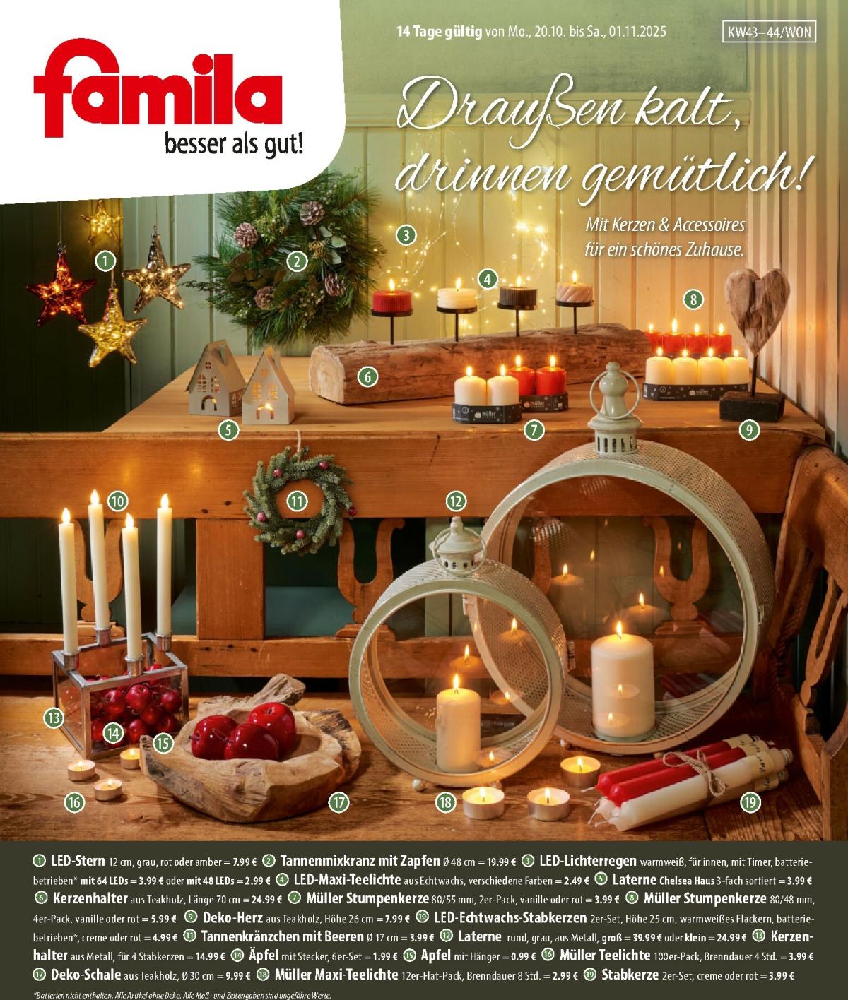 Famila Nordost - Draussen kalt, drinnen gemütlich-Prospekt gültig vom 20.10. bis 01.11.