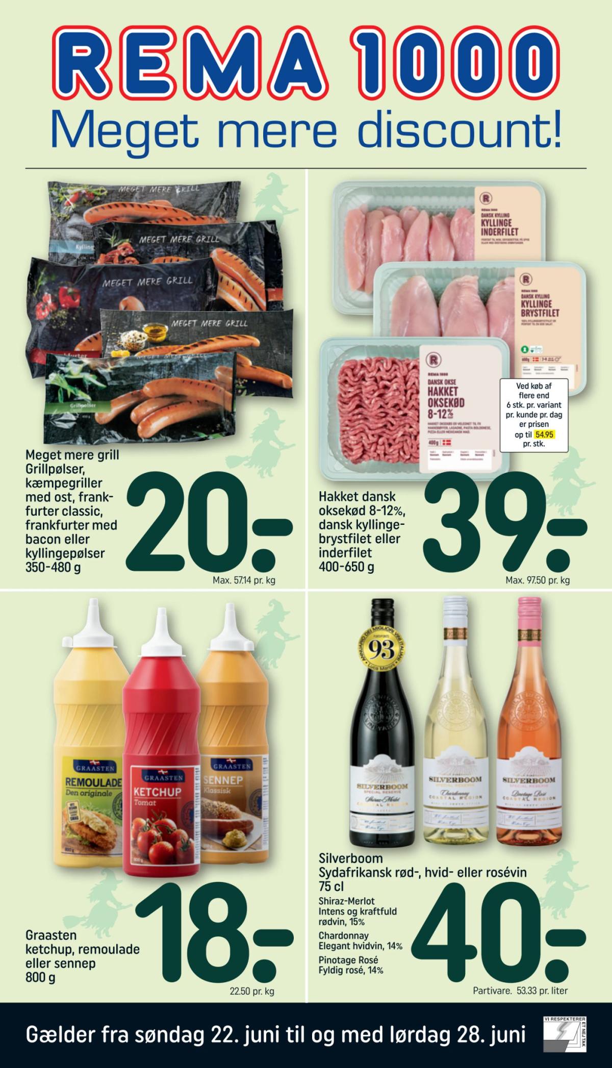 Rema 1000 tilbudsavis gyldig fra 22.06. til 28.06.