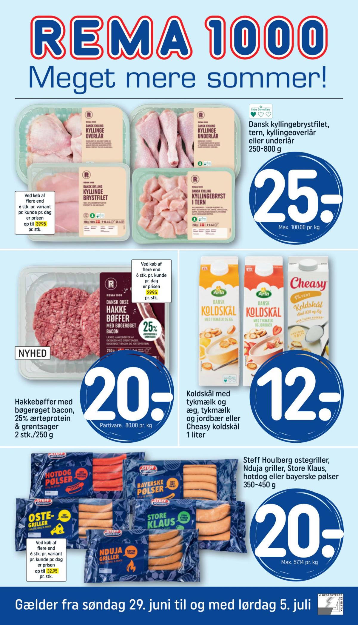 Rema 1000 tilbudsavis gyldig fra 29.06. til 05.07.