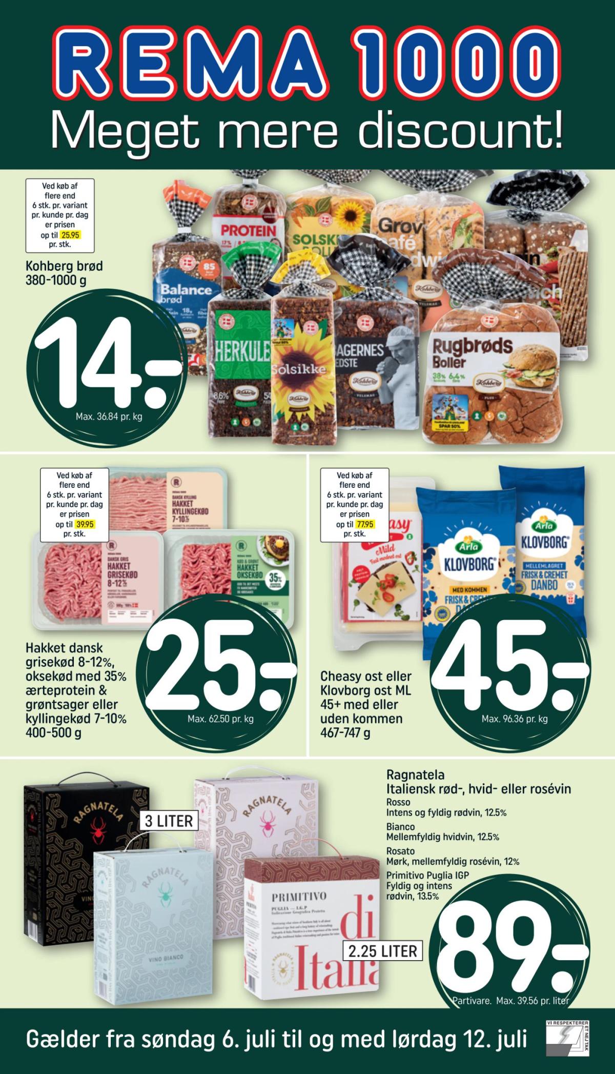Rema 1000 tilbudsavis gyldig fra 06.07. til 12.07.