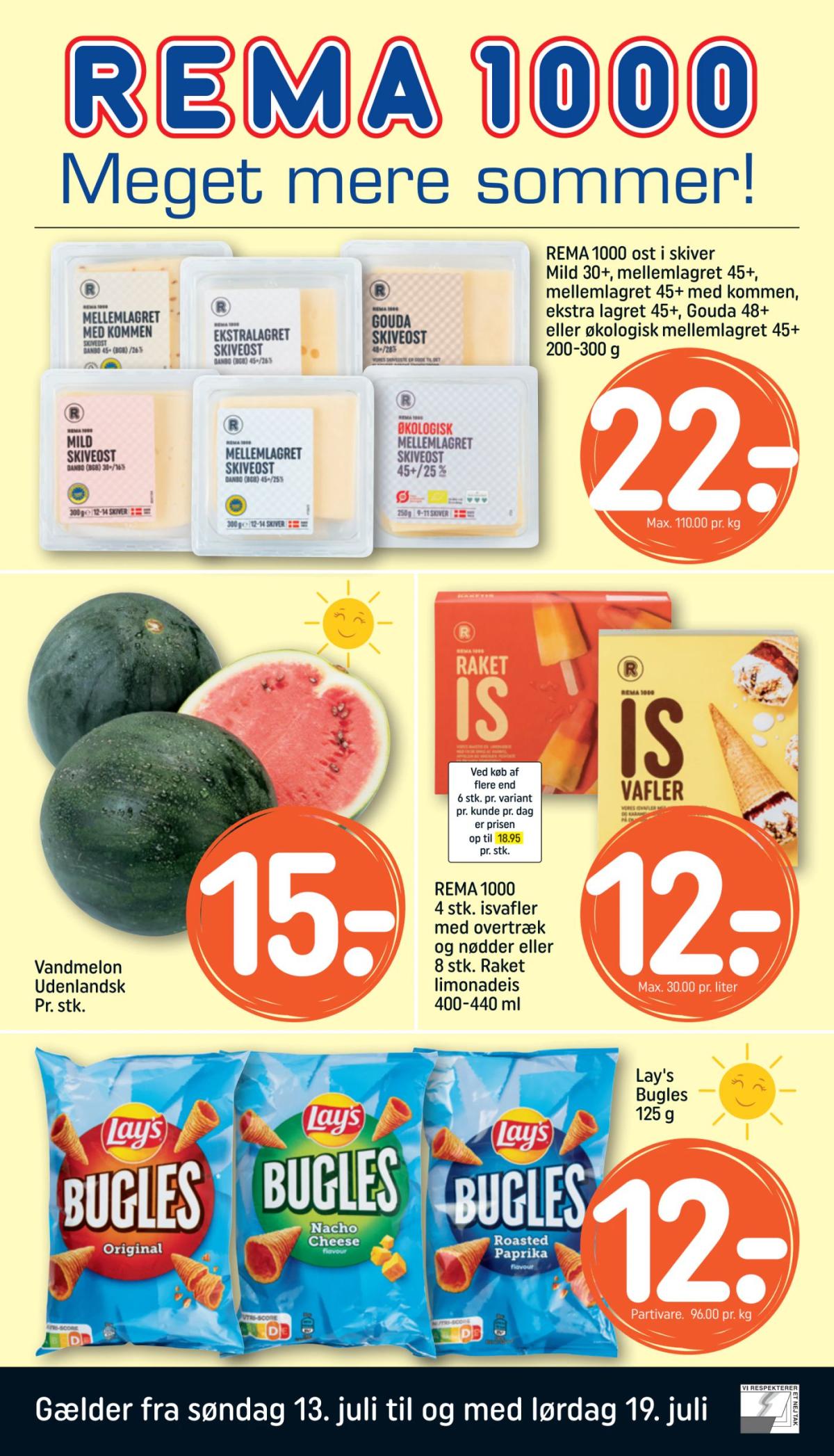 Rema 1000 tilbudsavis gyldig fra 13.07. til 19.07.