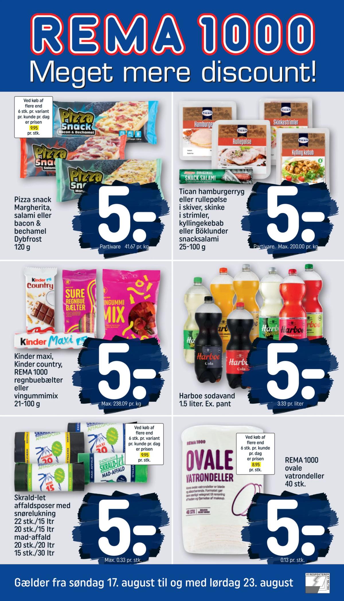 Rema 1000 tilbudsavis gyldig fra 17.08. til 23.08.