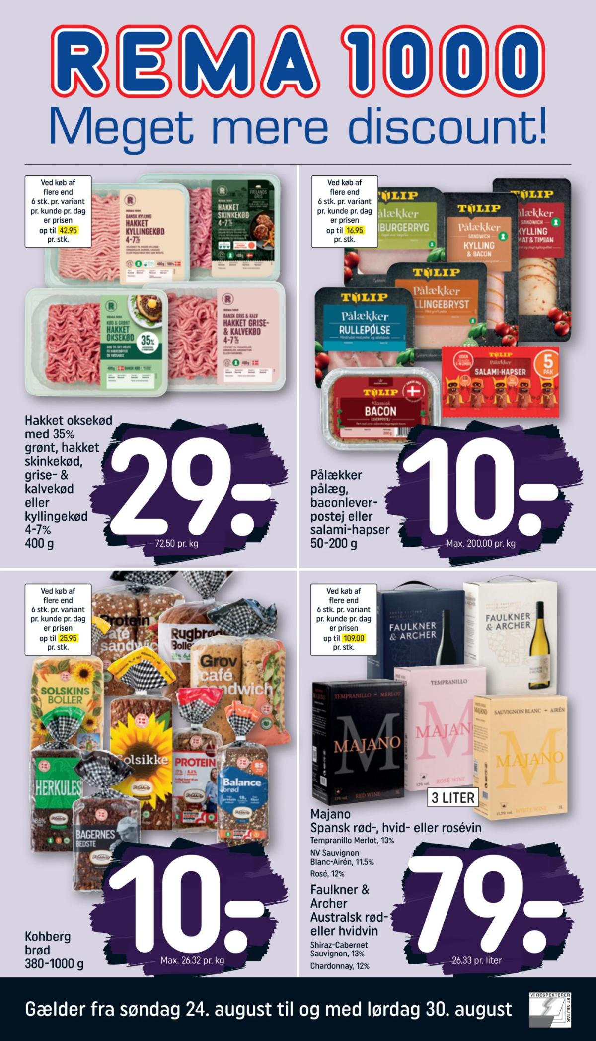 Rema 1000 tilbudsavis gyldig fra 24.08. til 30.08.