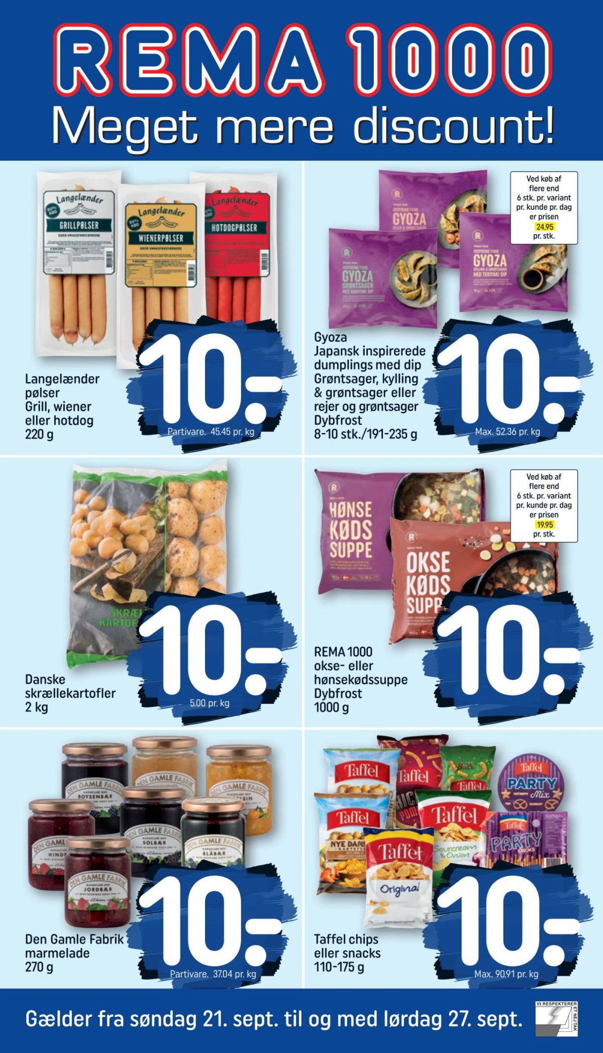 Rema 1000 tilbudsavis gyldig fra 21.09. til 27.09.