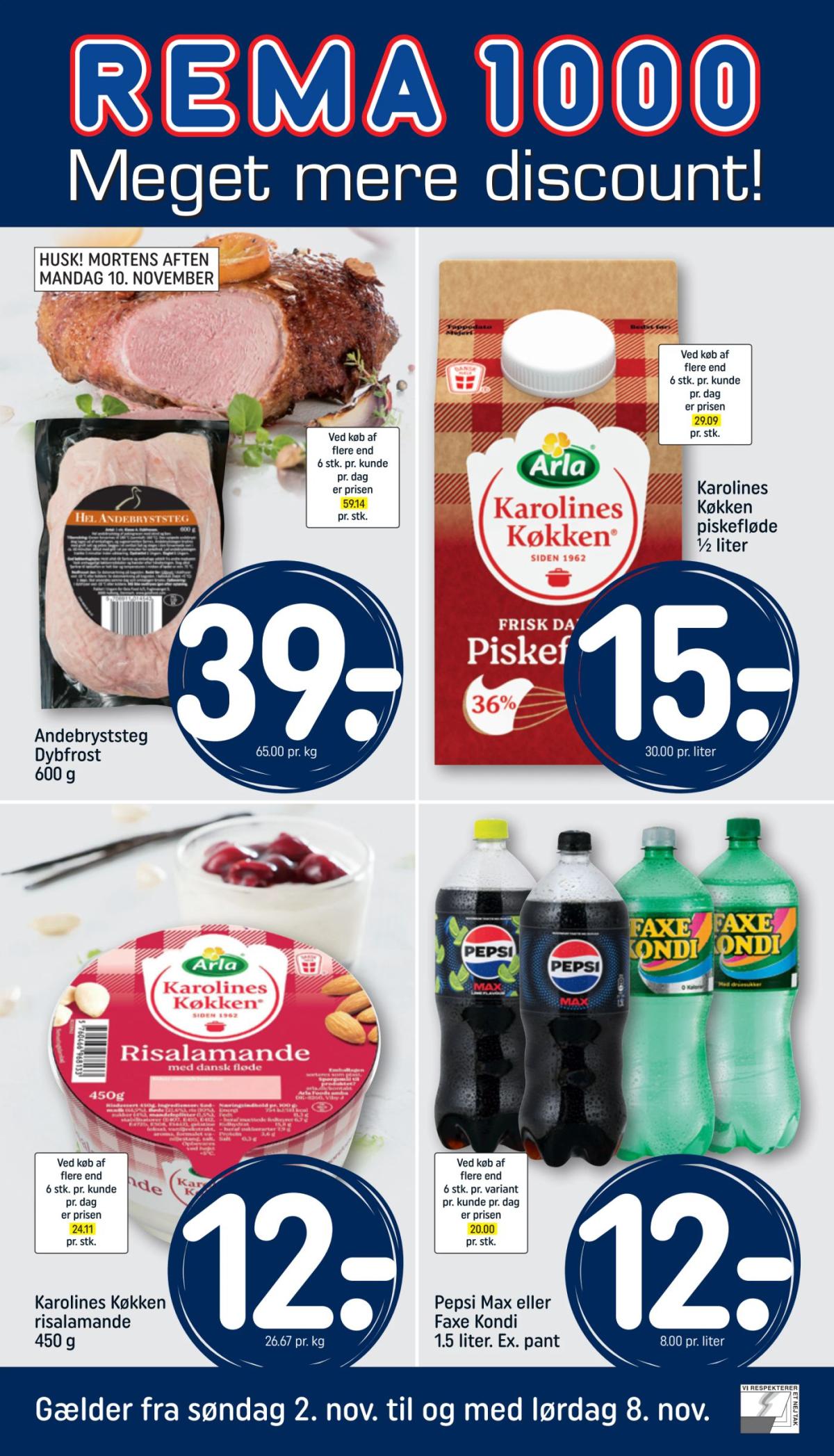 Rema 1000 tilbudsavis gyldig fra 02.11. til 08.11.
