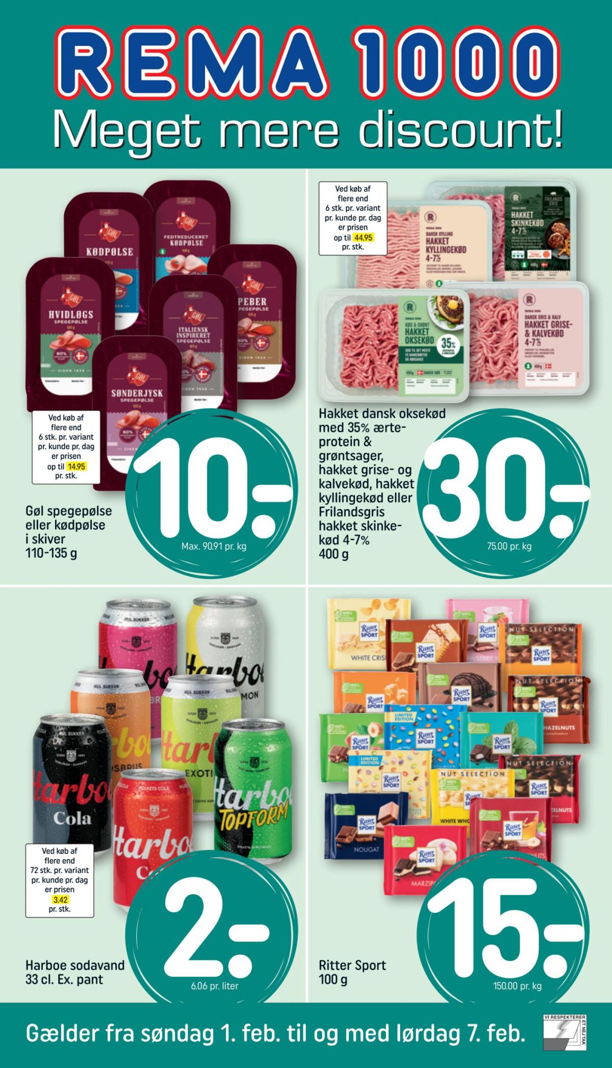 Rema 1000 tilbudsavis gyldig fra 01.02. til 07.02.