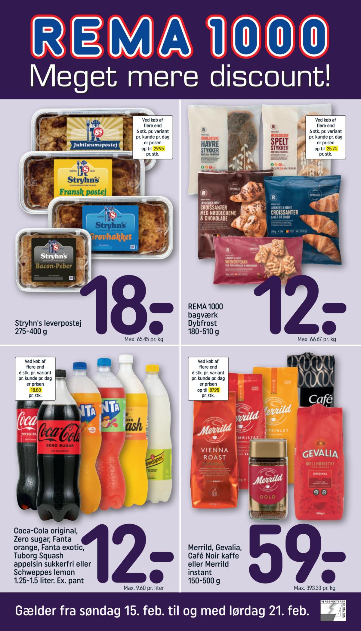 Rema 1000 tilbudsavis gyldig fra 15.02.2026 til 21.02.2026