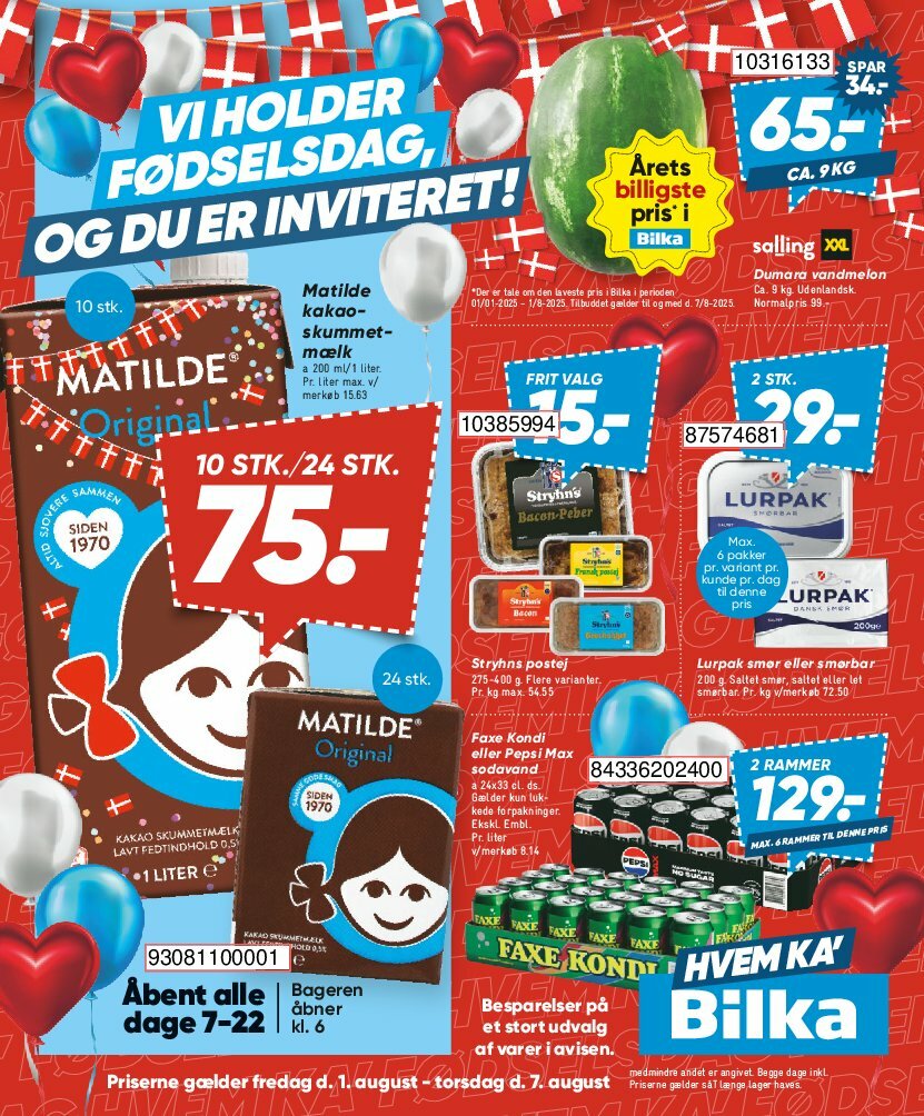 Bilka tilbudsavis gyldig fra 01.08. til 07.08.