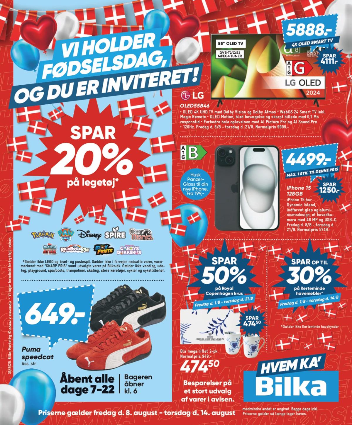Bilka - Nonfood tilbudsavis gyldig fra 08.08. til 14.08.