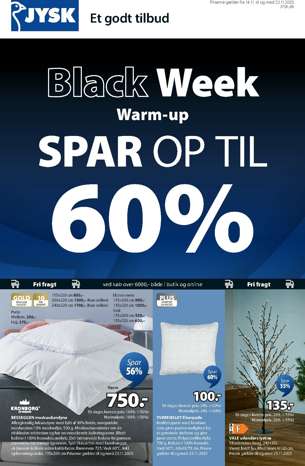 JYSK tilbudsavis gyldig fra 14.11. til 23.11.