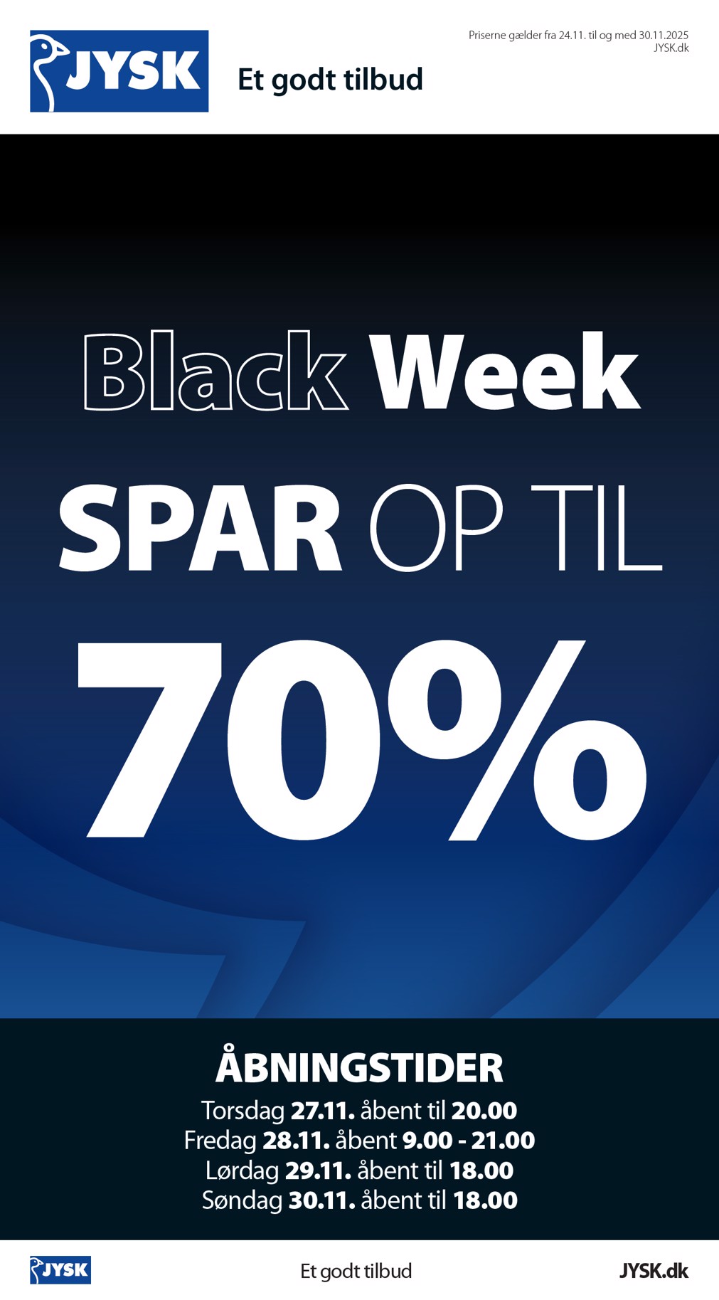 JYSK tilbudsavis gyldig fra 24.11. til 30.11.