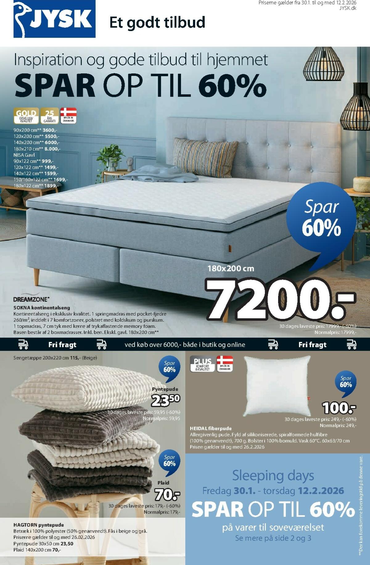 JYSK tilbudsavis gyldig fra 30.01.2026 til 12.02.2026