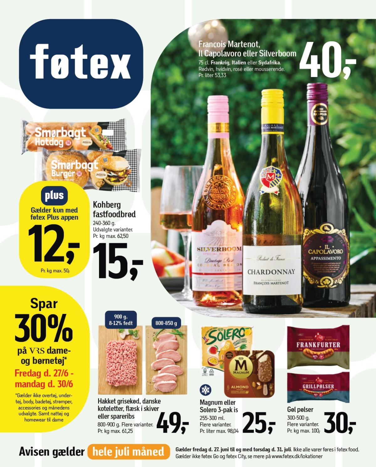 Føtex - Kommende avis tilbudsavis gyldig fra 27.06. til 31.07.