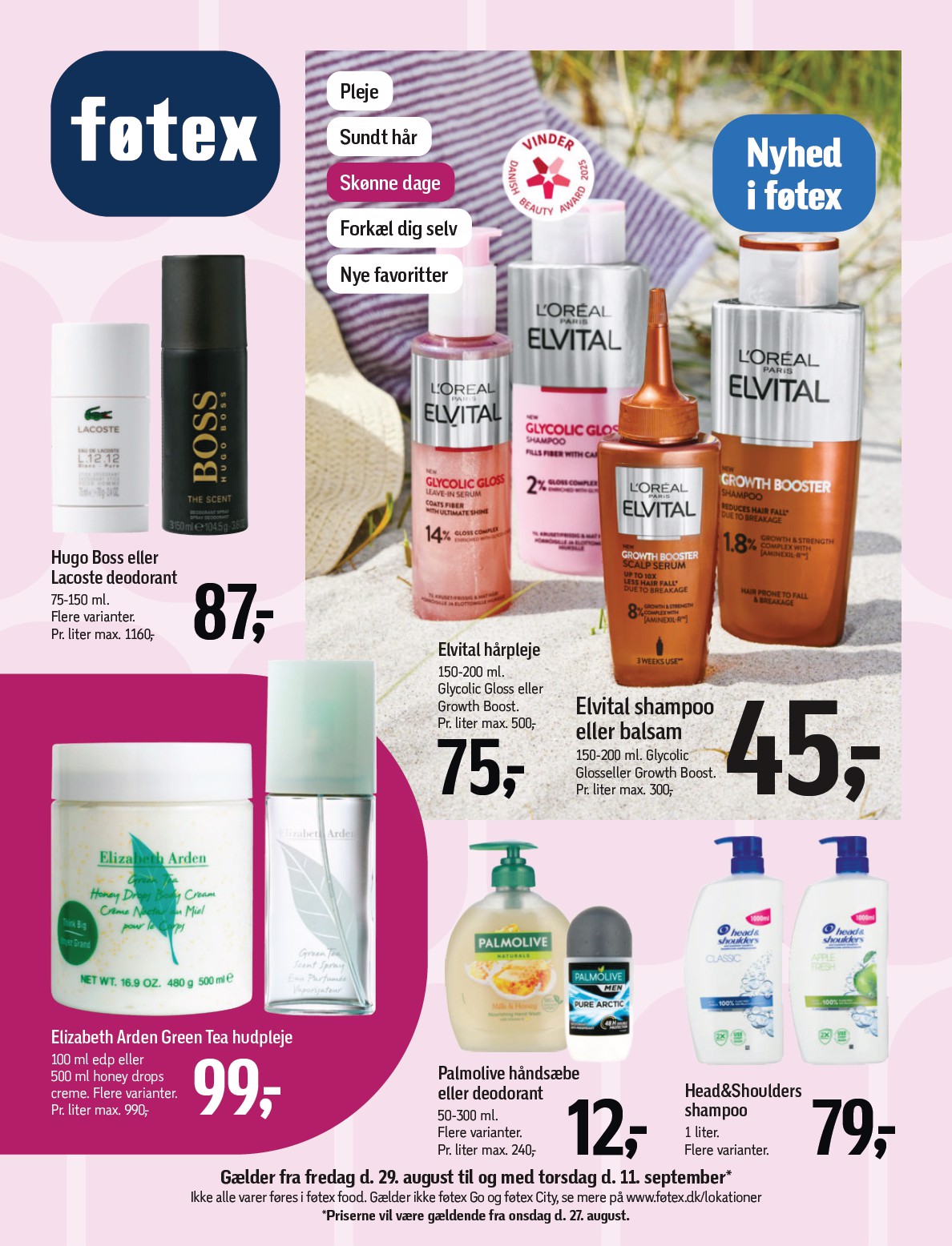 Føtex - Skønne dage katalog tilbudsavis gyldig fra 29.08. til 11.09.