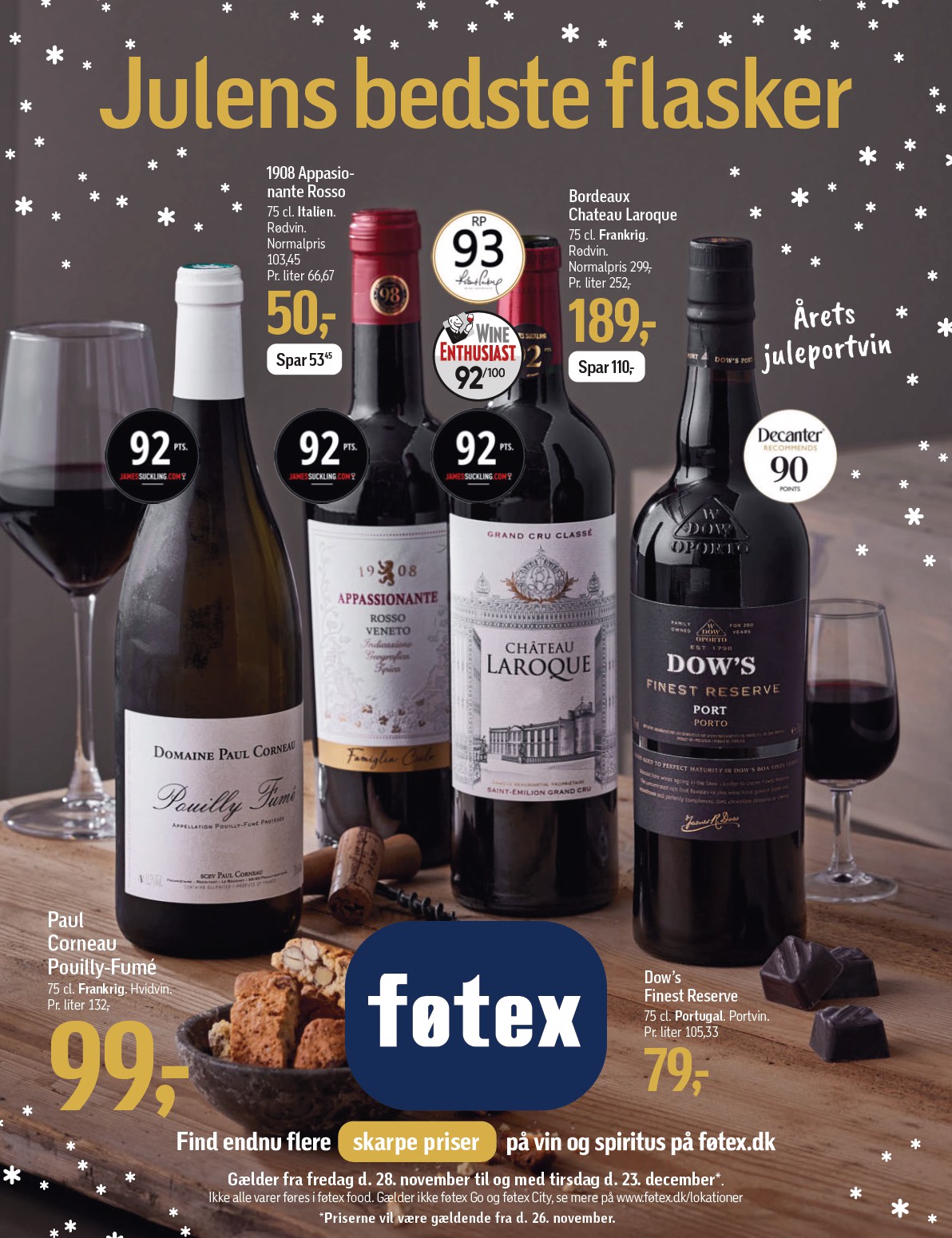 Føtex - Julens bedste flasker tilbudsavis gyldig fra 28.11. til 23.12.