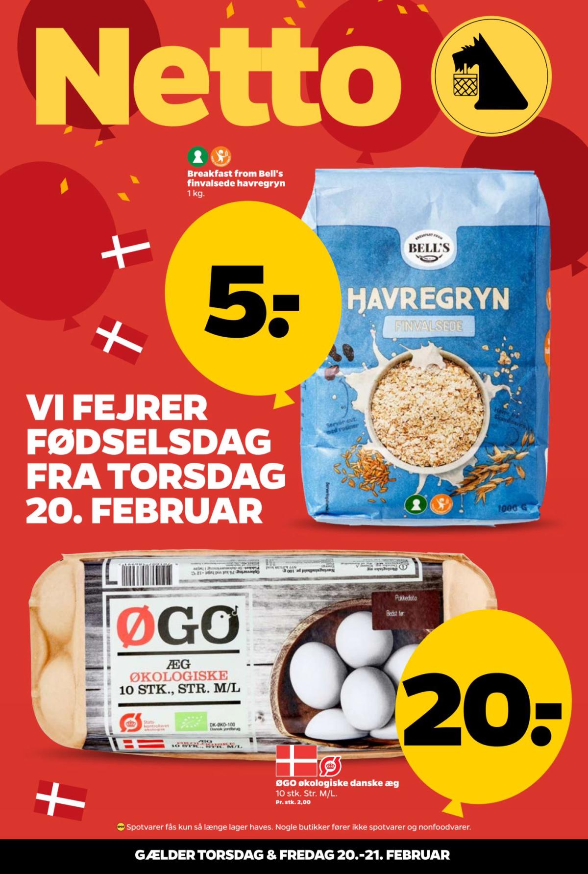 Netto - Fødselsdagsavisen tilbudsavis gyldig fra 20.02. - 21.02.