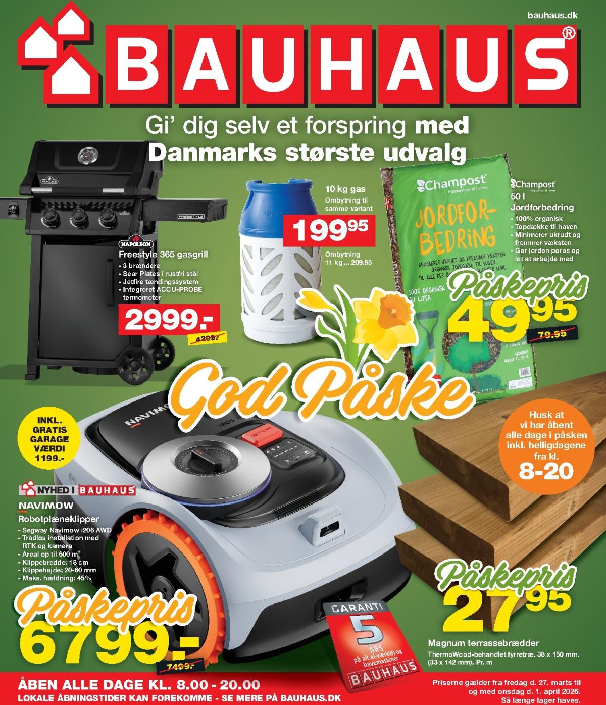 BAUHAUS tilbudsavis gyldig fra 27.03.2026 til 01.04.2026