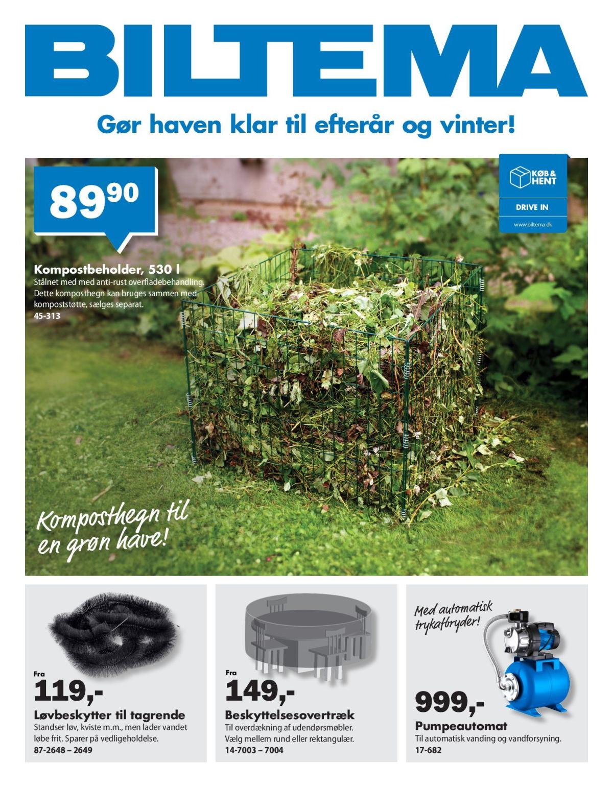 Biltema - Gør haven klar til efterår og vinter tilbudsavis gyldig fra 16.09. til 29.09.