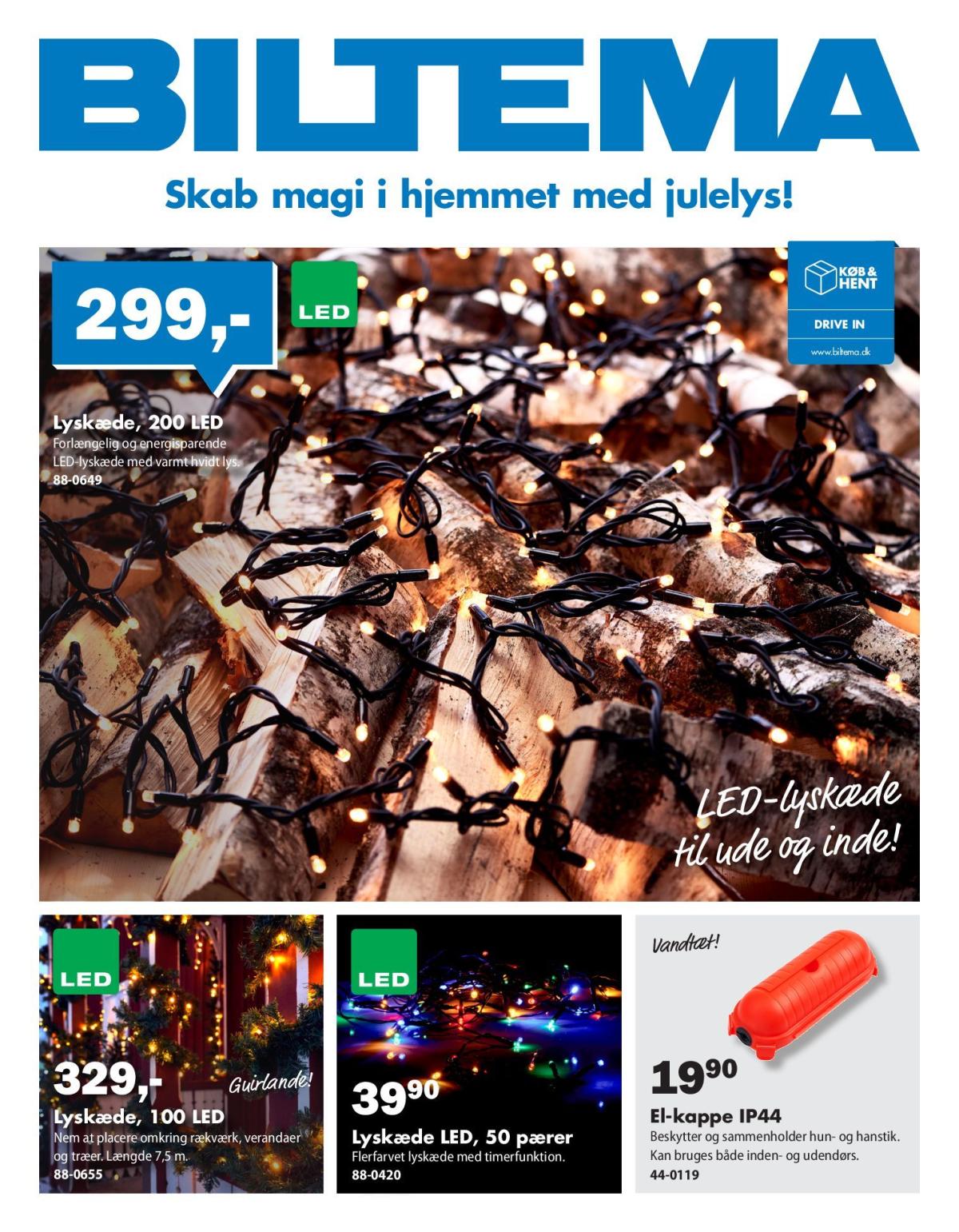 Biltema - Skab magi i hjemmet med julelys tilbudsavis gyldig fra 29.09. til 12.10.