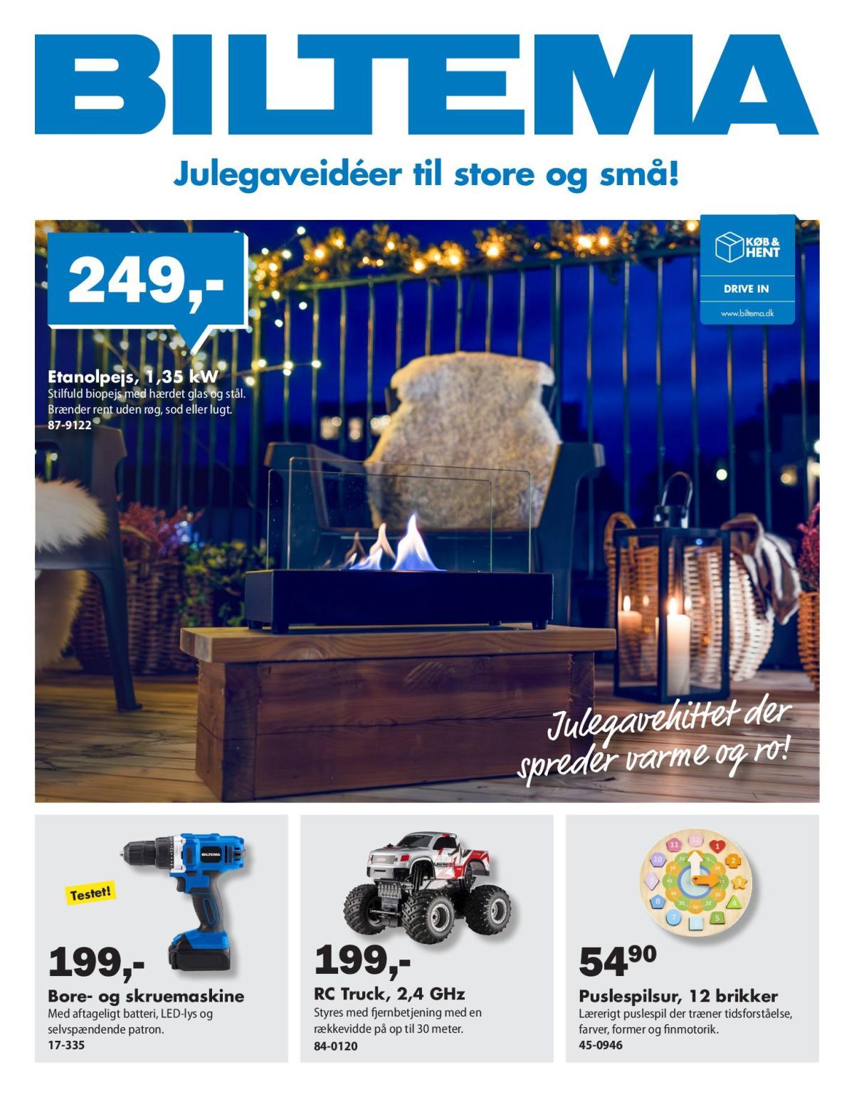 Biltema - Julegaveidéer til store og små tilbudsavis gyldig fra 28.10. til 10.11.