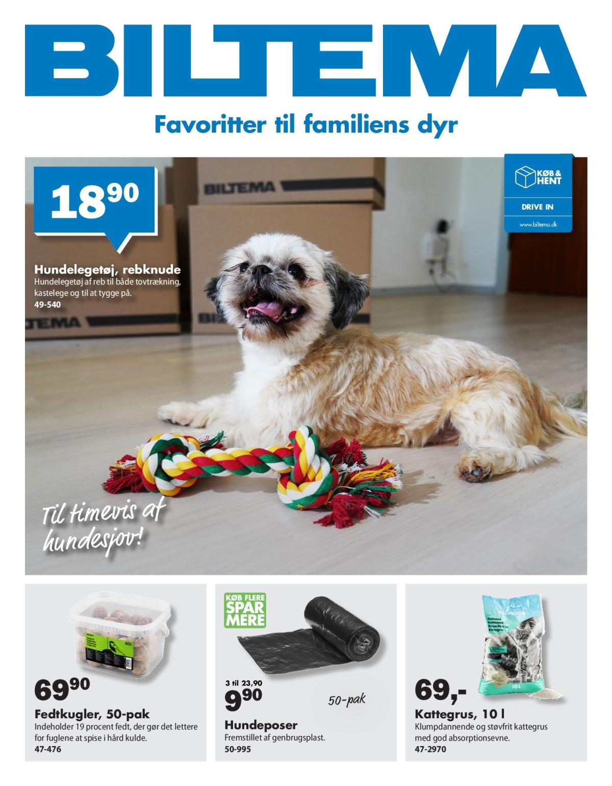 Biltema - Favoritter til familiens dyr tilbudsavis gyldig fra 20.01. til 02.02.