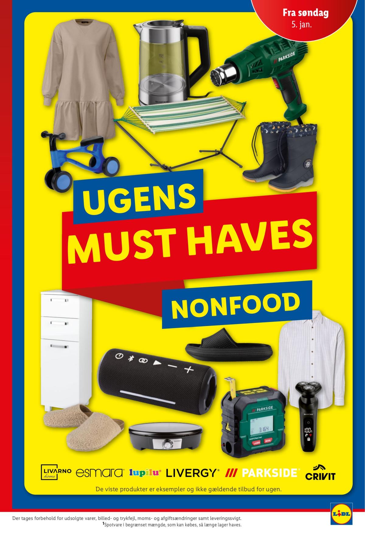 Lidl - Ugens Must Haves tilbudsavis gyldig fra 05.01. - 11.01.