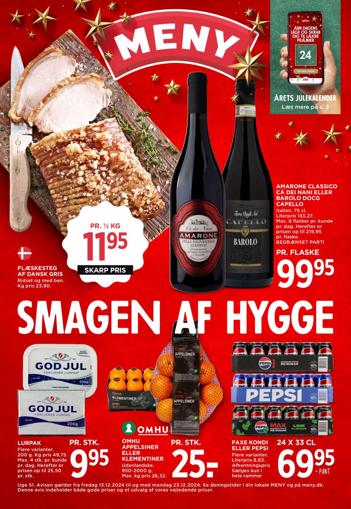 Meny tilbudsavis gyldig fra 13.12. - 23.12.