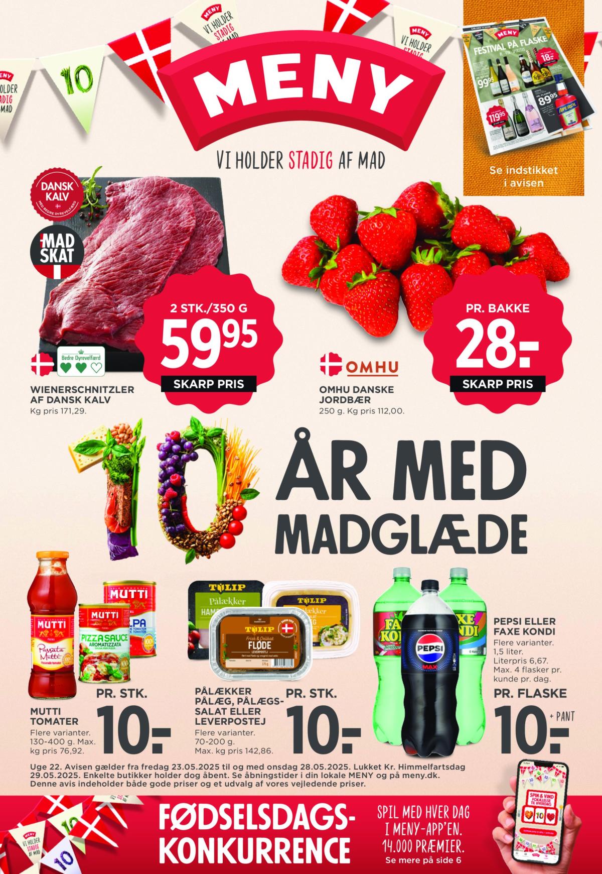 Meny tilbudsavis gyldig fra 23.05. - 28.05.