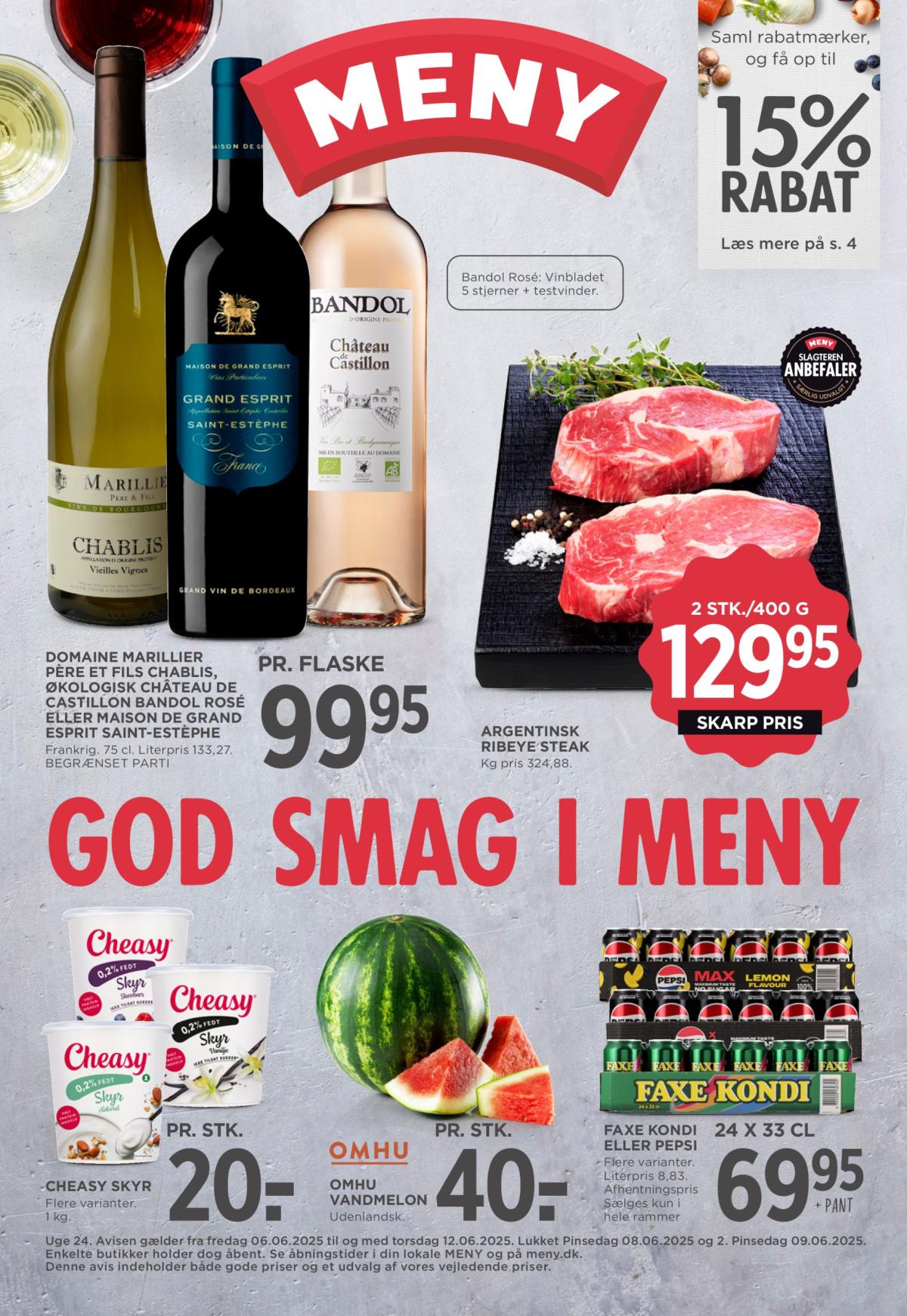 Meny tilbudsavis gyldig fra 06.06. til 12.06.