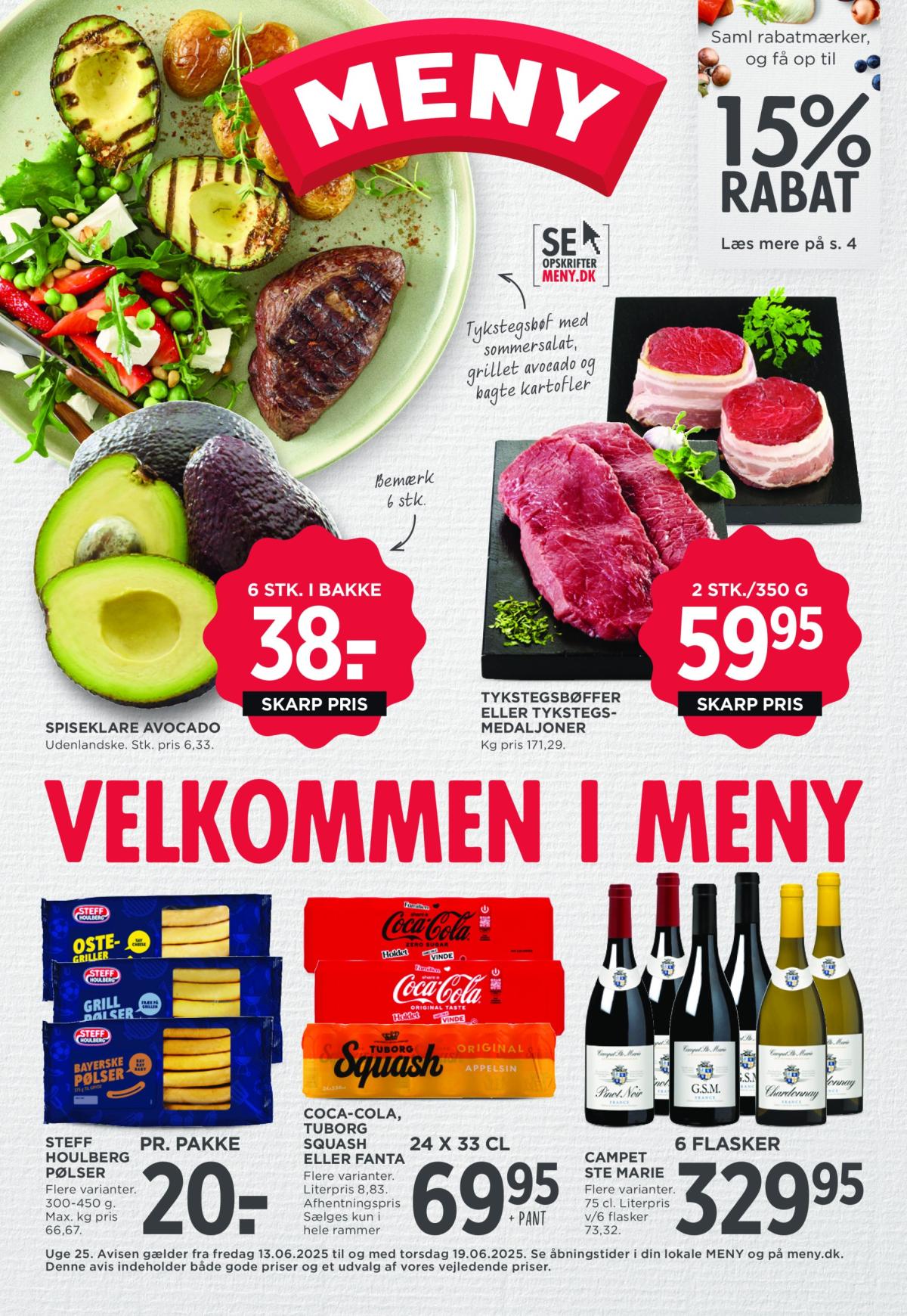 Meny tilbudsavis gyldig fra 13.06. til 19.06.