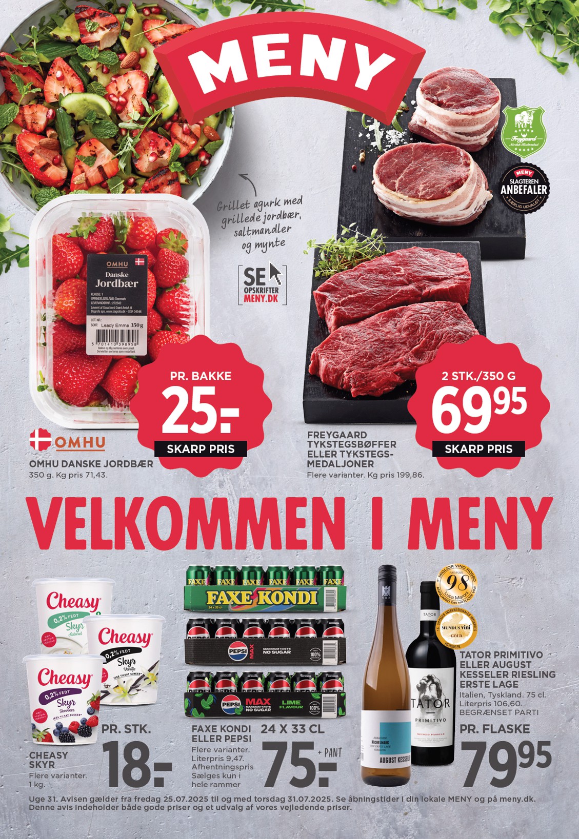 Meny tilbudsavis gyldig fra 25.07. til 31.07.