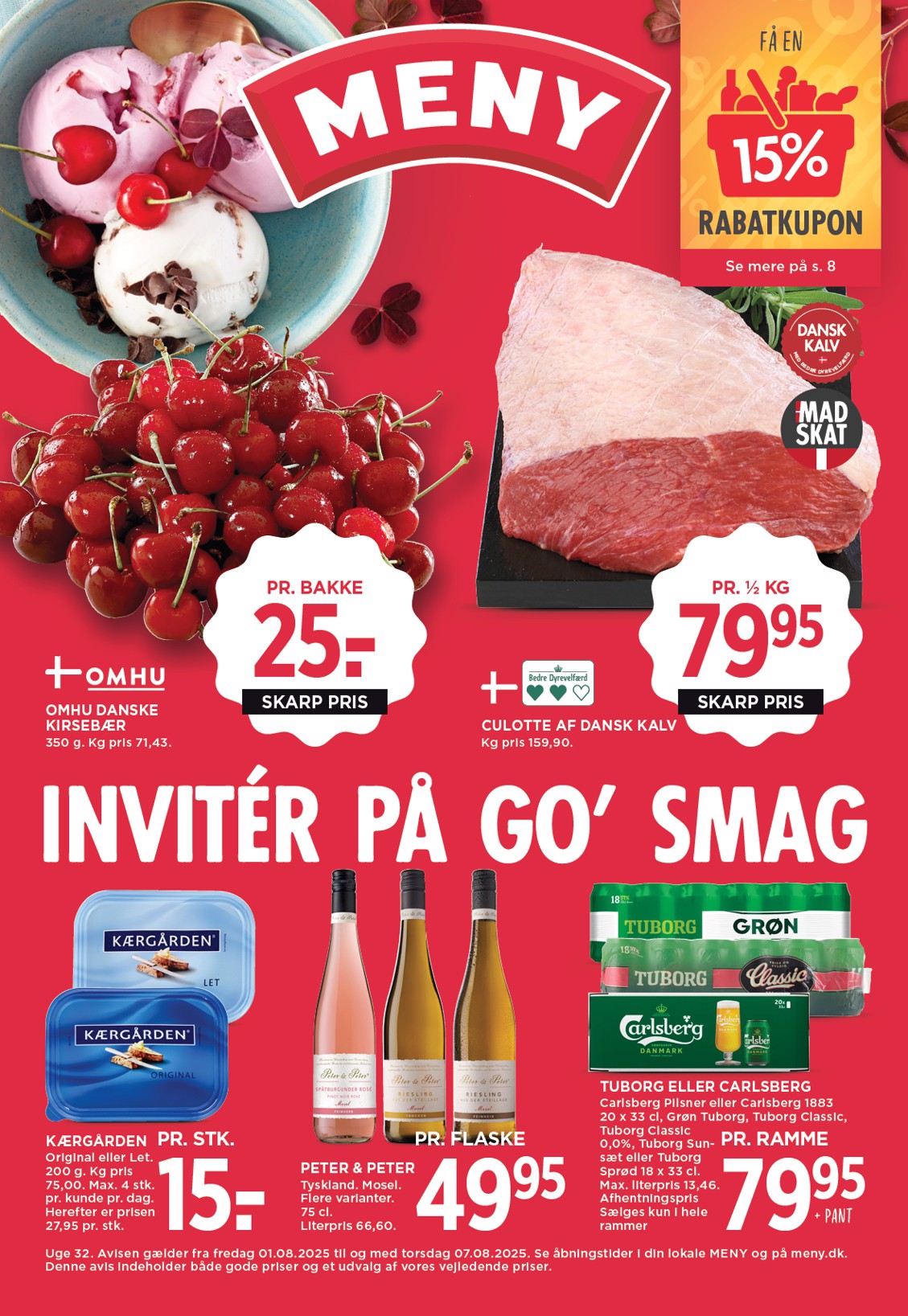 Meny tilbudsavis gyldig fra 01.08. til 07.08.