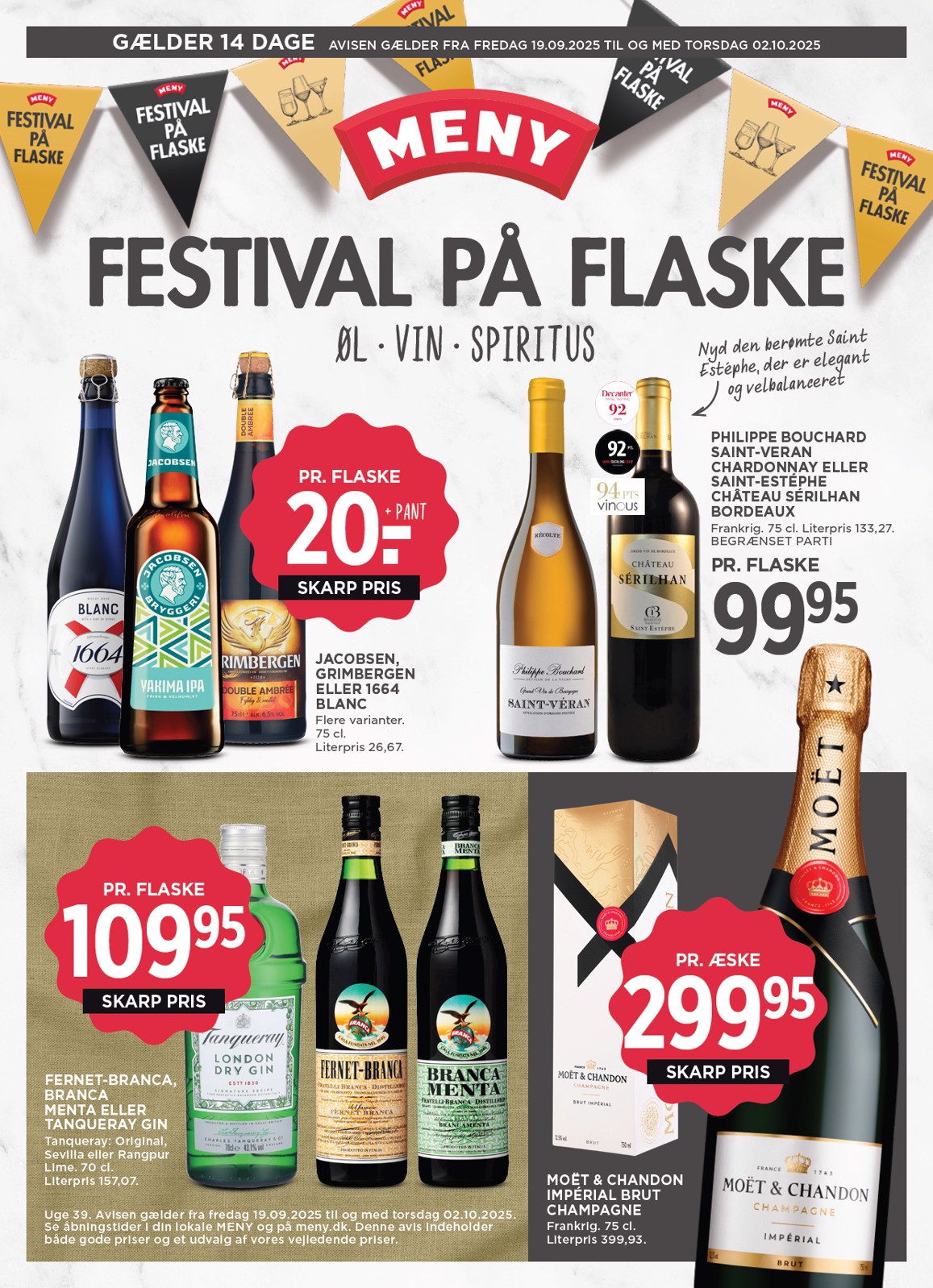 Meny - Festival på flaske tilbudsavis gyldig fra 19.09. til 02.10.