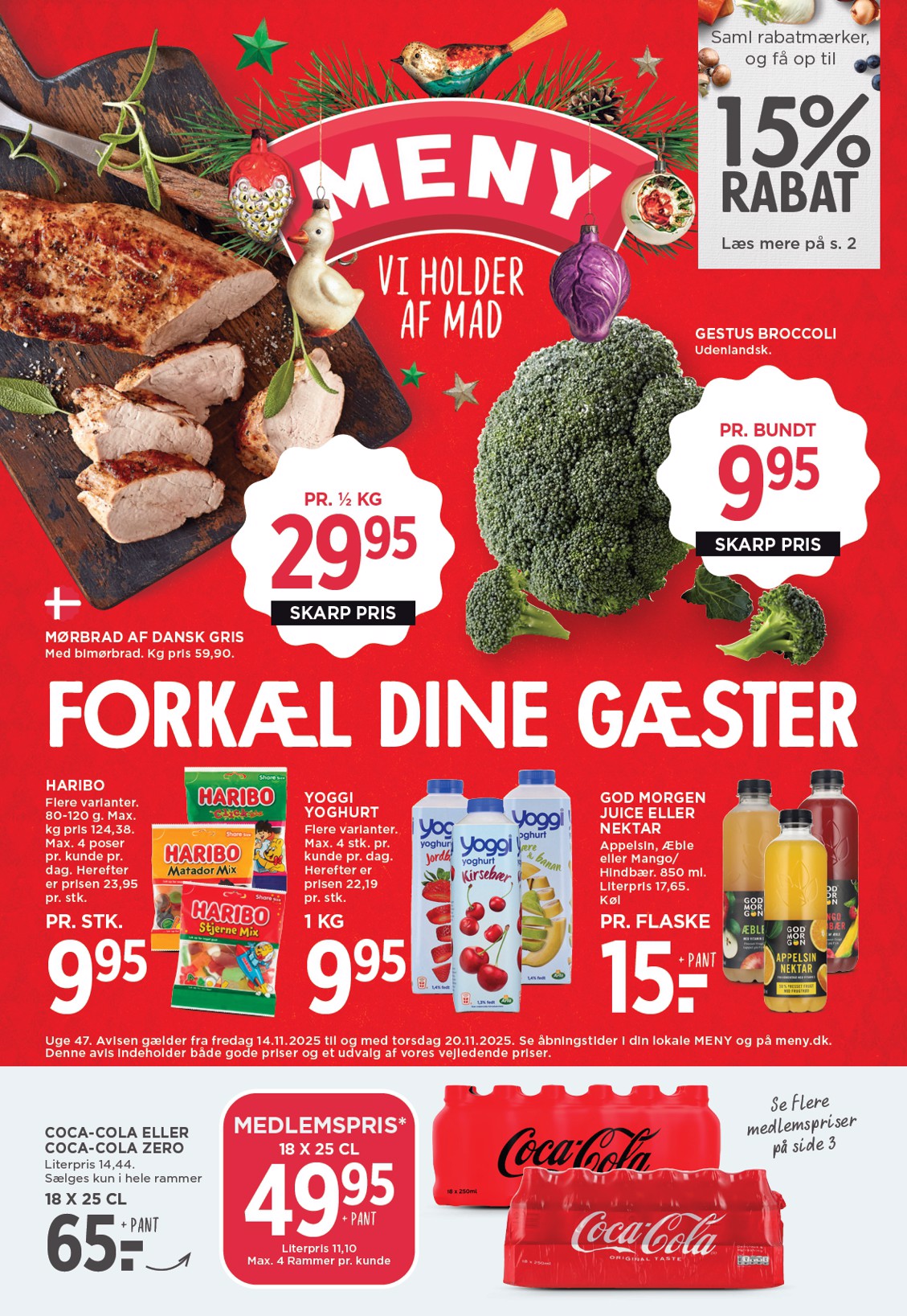 Meny tilbudsavis gyldig fra 14.11. til 20.11.