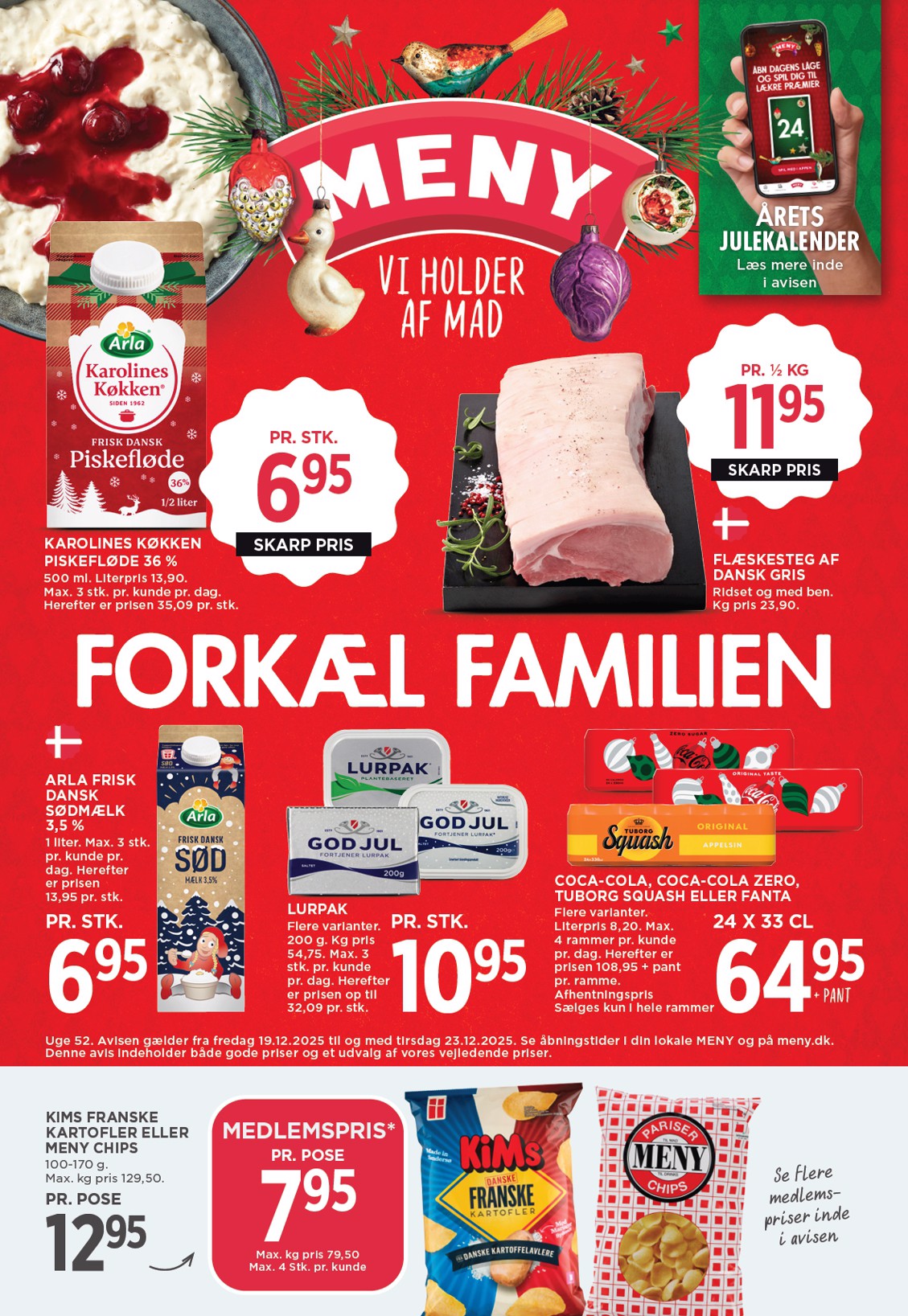 Meny tilbudsavis gyldig fra 19.12. til 23.12.
