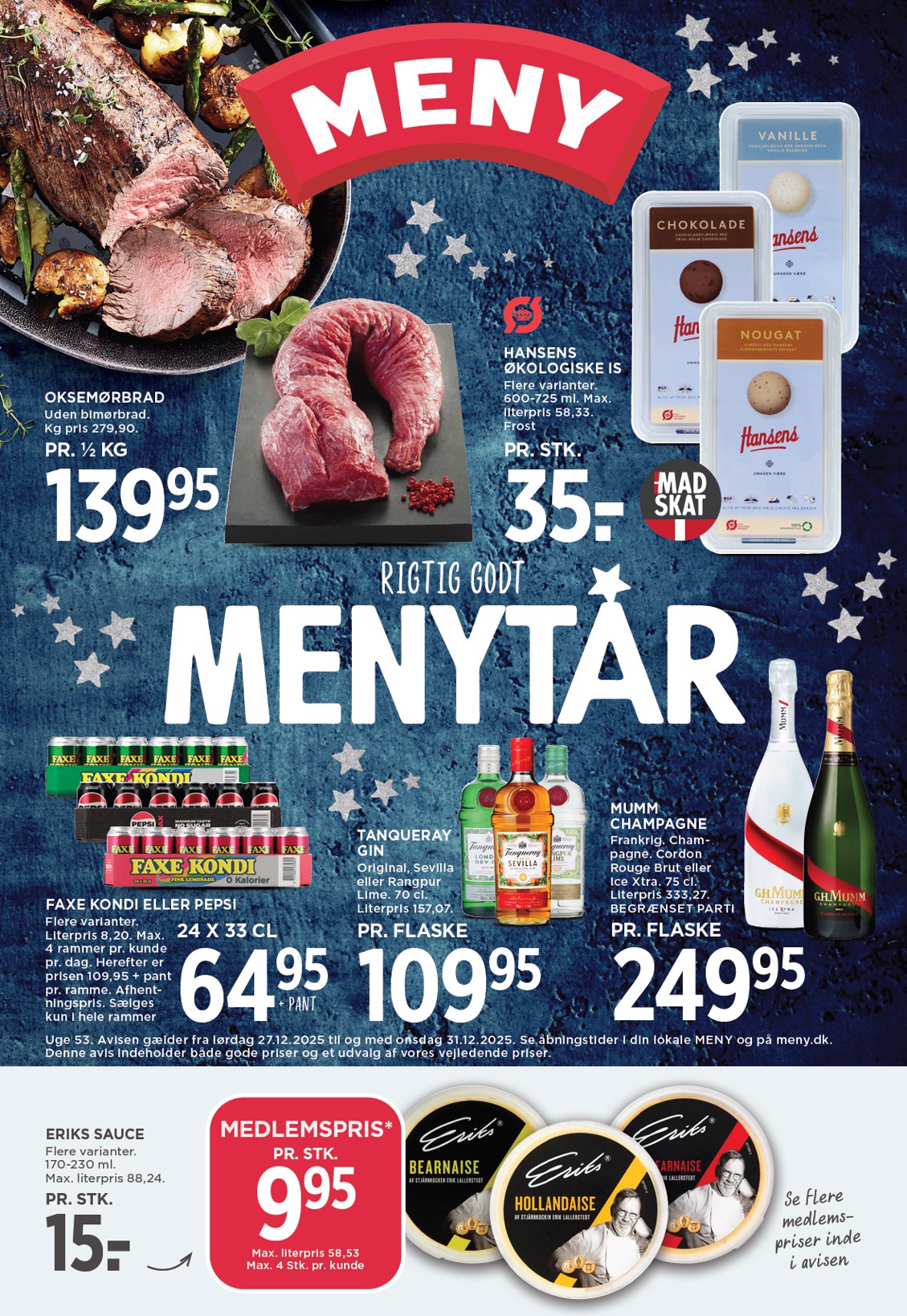 Meny tilbudsavis gyldig fra 27.12. til 31.12.
