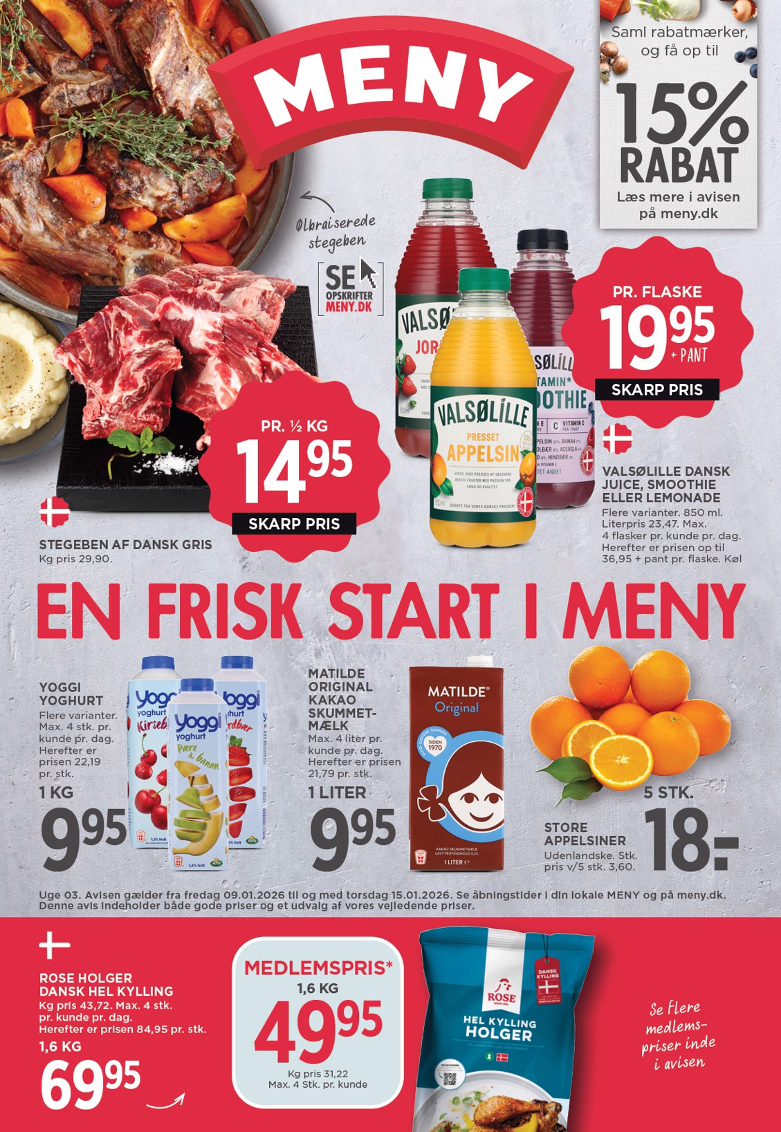 Meny tilbudsavis gyldig fra 09.01. til 15.01.