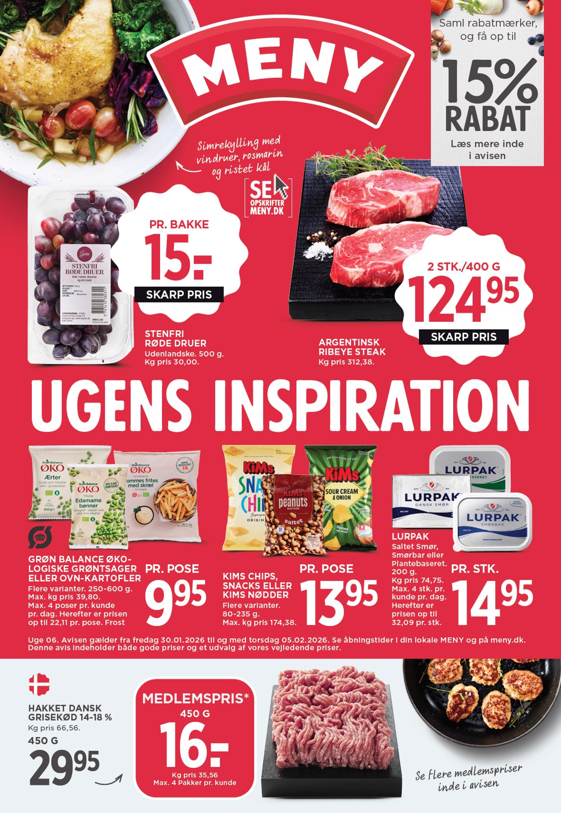 Meny tilbudsavis gyldig fra 30.01. til 05.02.