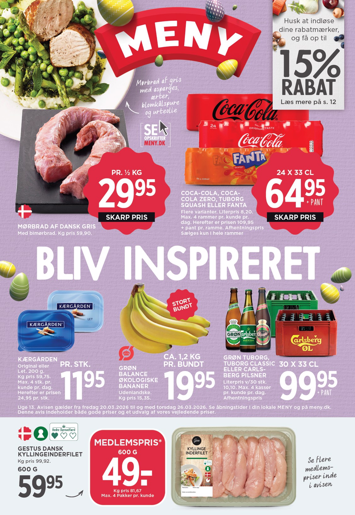 Meny tilbudsavis gyldig fra 20.03.2026 til 26.03.2026