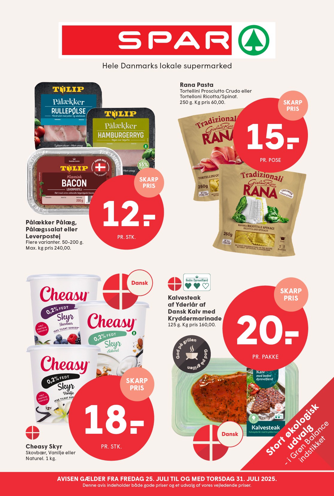 Spar tilbudsavis gyldig fra 25.07. til 31.07.