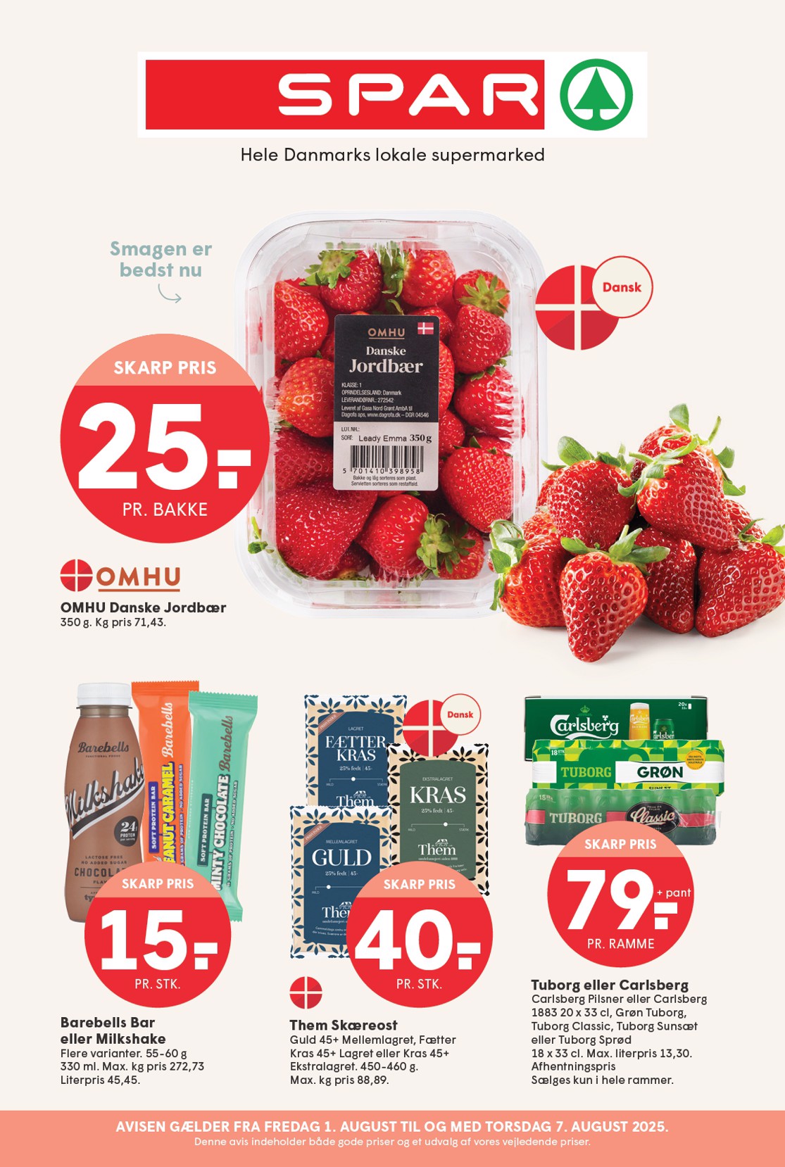 Spar tilbudsavis gyldig fra 01.08. til 07.08.