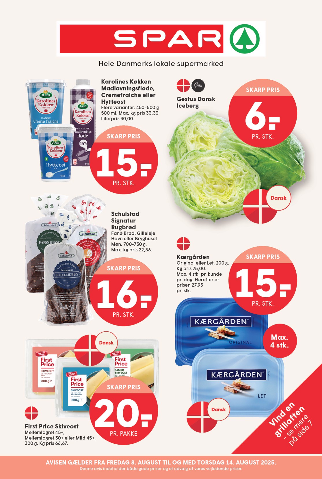 Spar tilbudsavis gyldig fra 08.08. til 14.08.