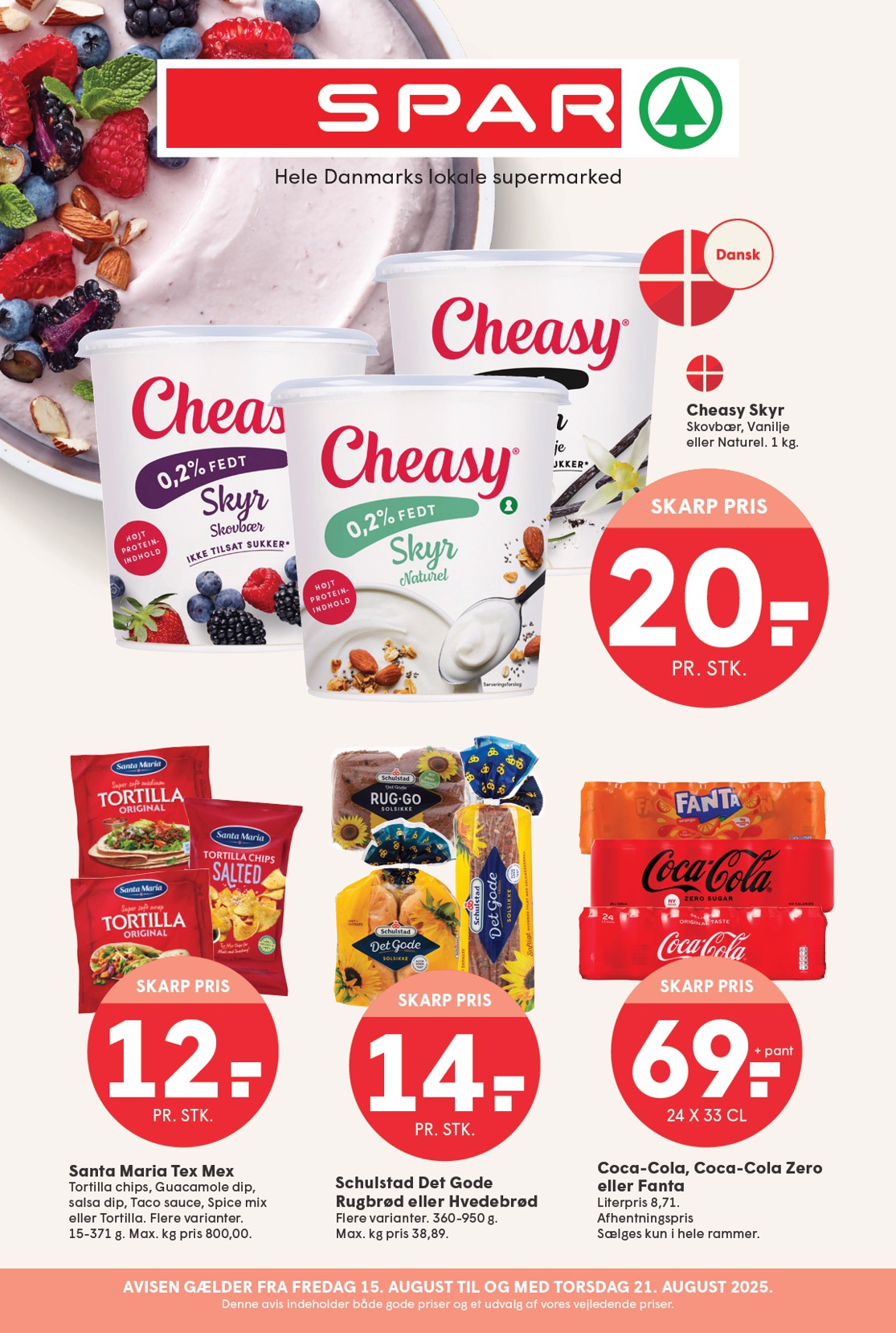 Spar tilbudsavis gyldig fra 15.08. til 21.08.