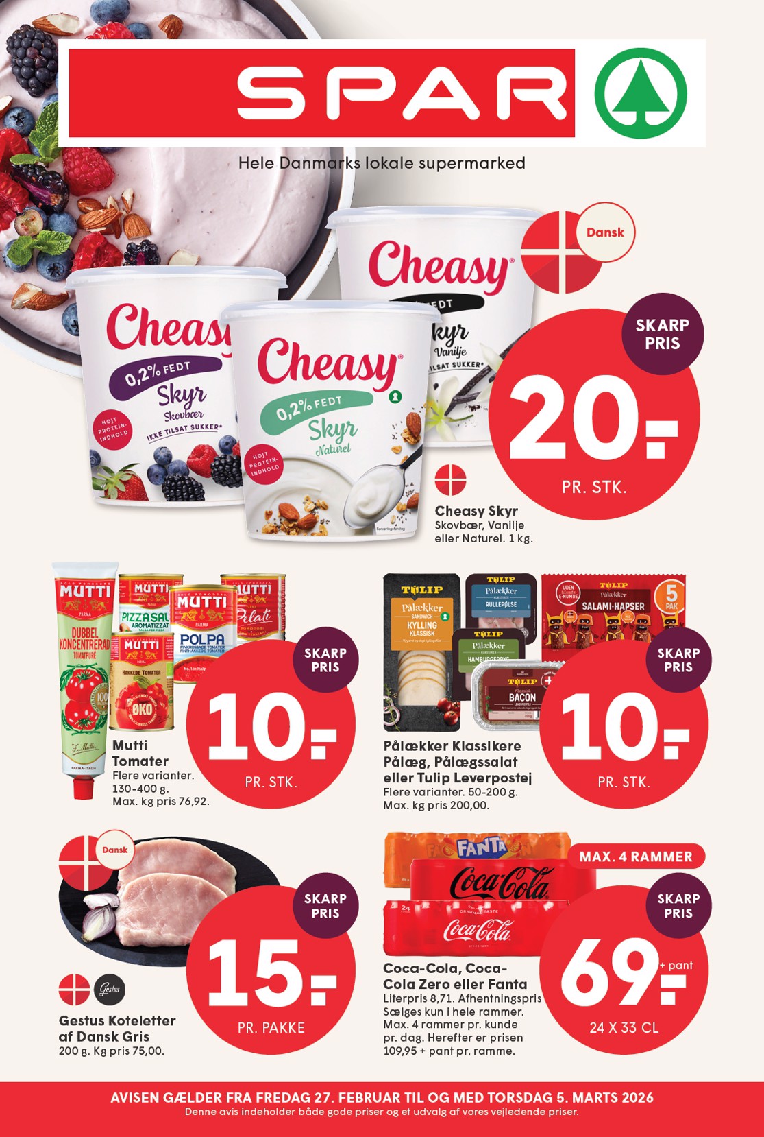 Spar tilbudsavis gyldig fra 27.02.2026 til 05.03.2026