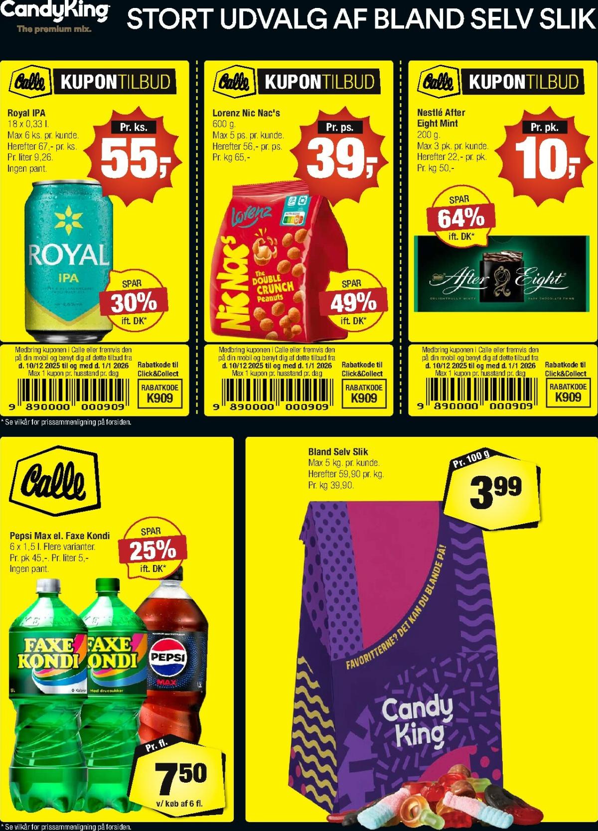 Calle - Danske kupontilbud tilbudsavis gyldig fra 10.12. til 01.01.