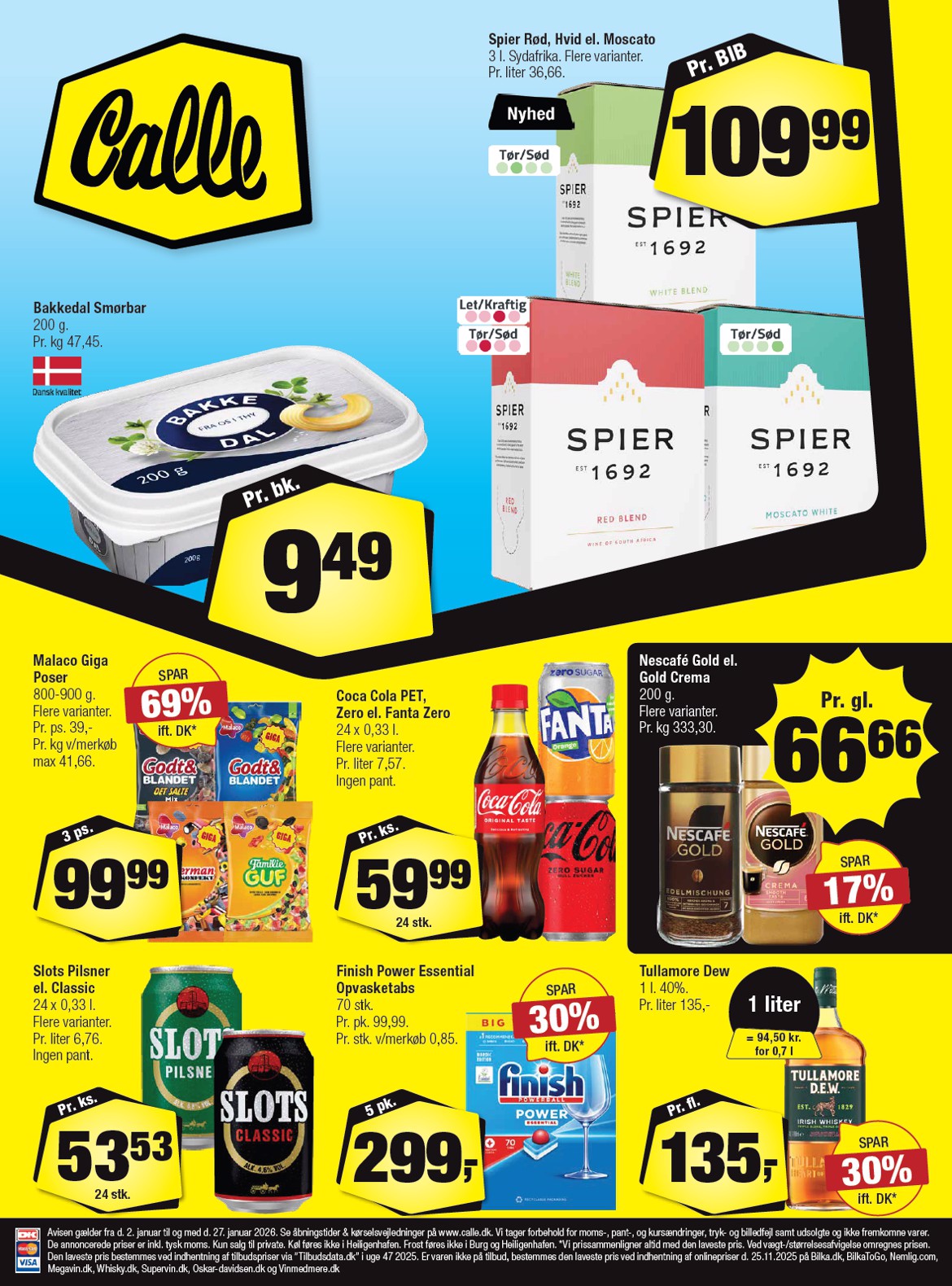 Calle tilbudsavis gyldig fra 02.01. til 27.01.